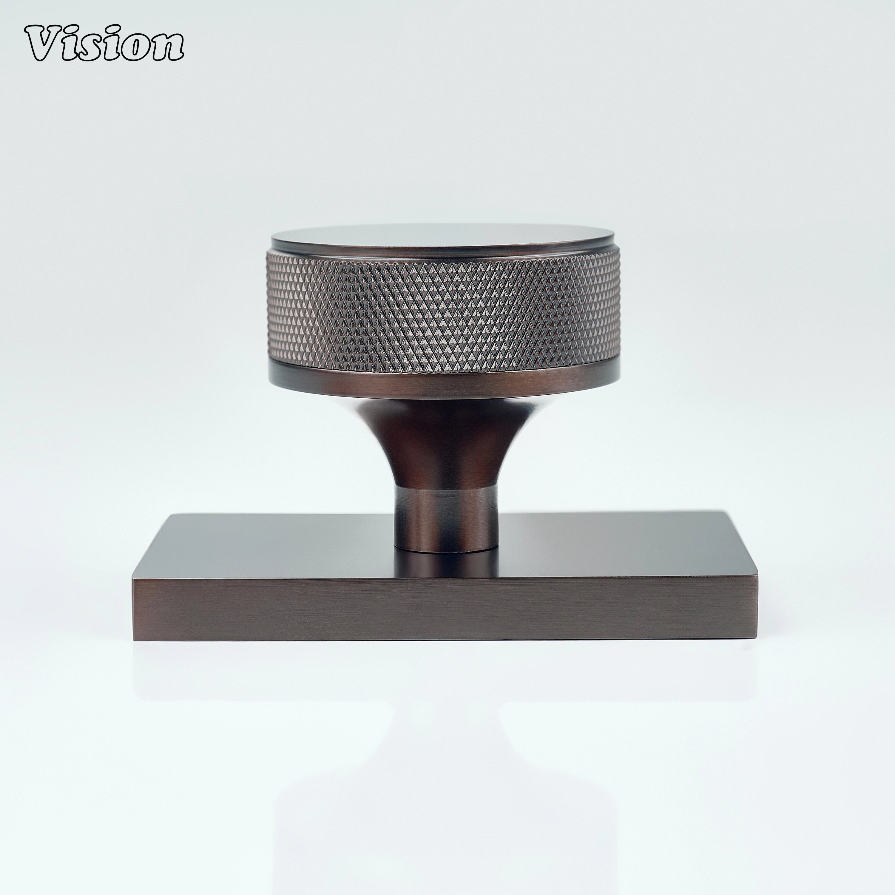 Oil Rubbed Bronze round knurled brass door knob for residential interiors