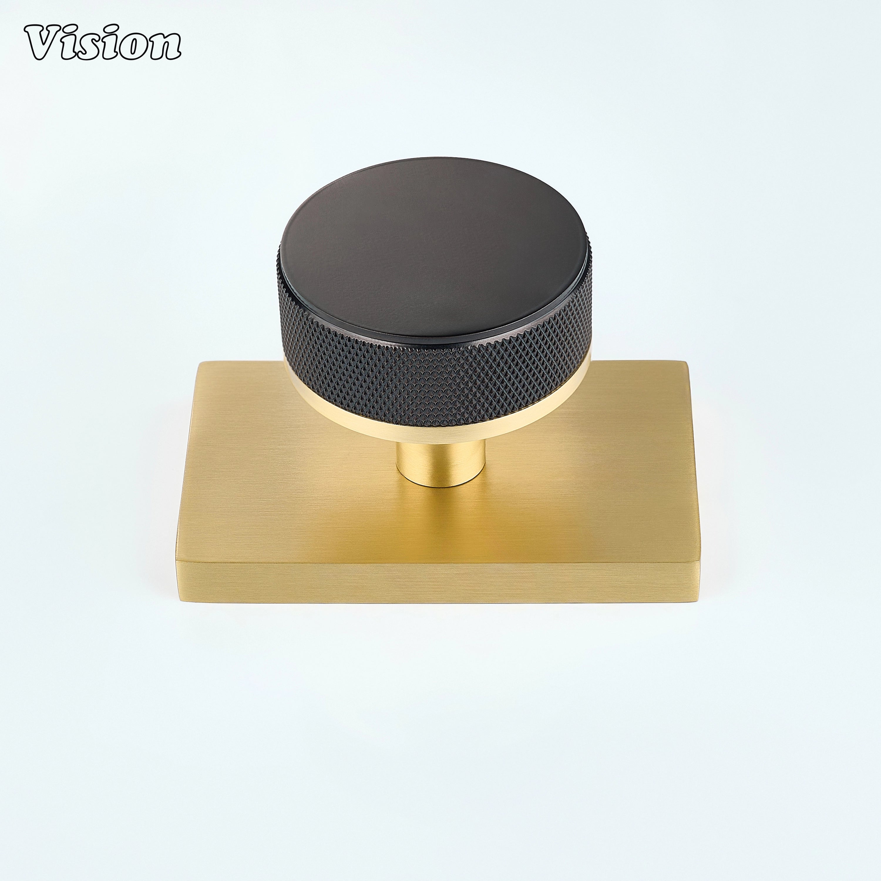 Oil Rubbed Bronze and Gold round knurled brass door knob for door hardware