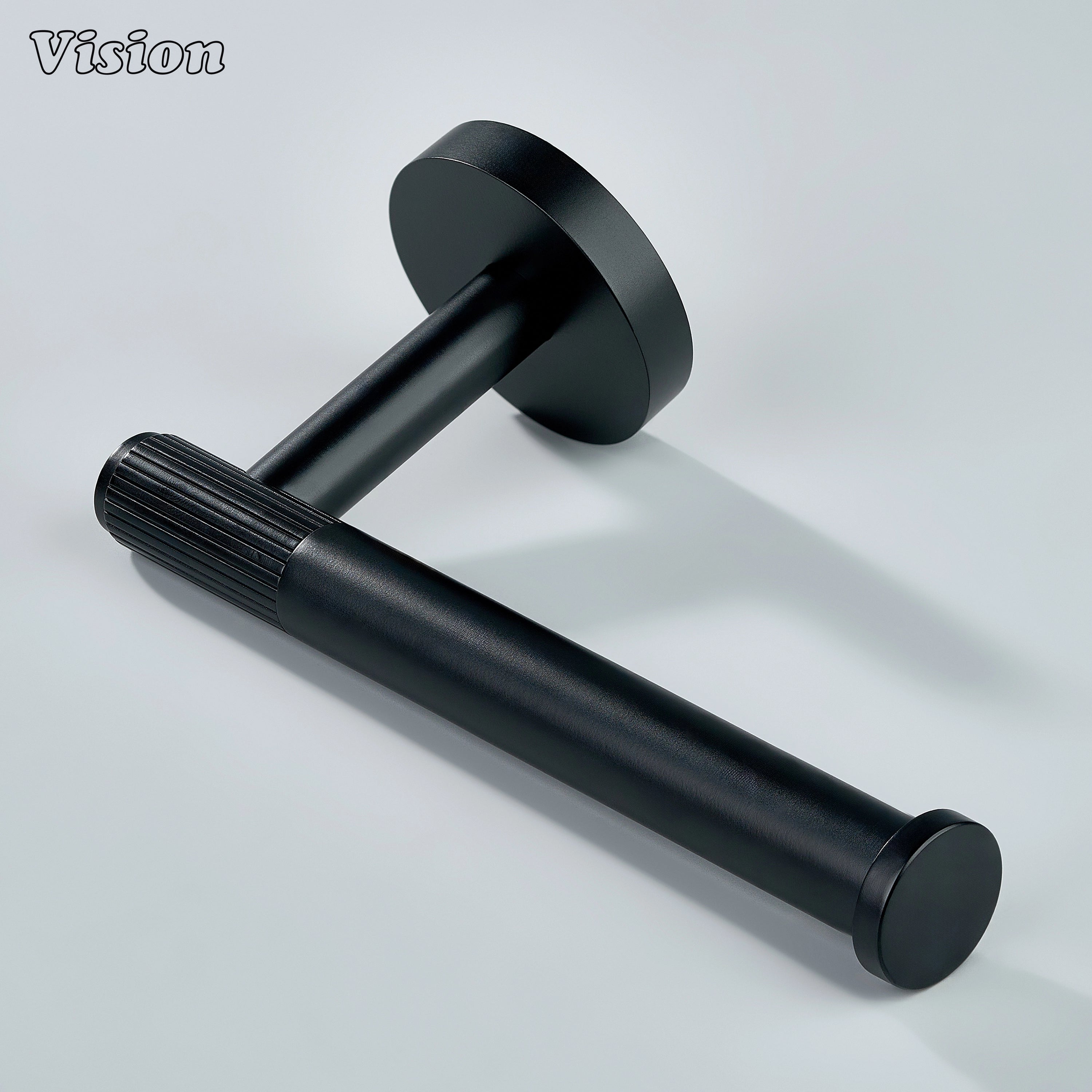 Linear brass toilet paper holder Black for modern washrooms