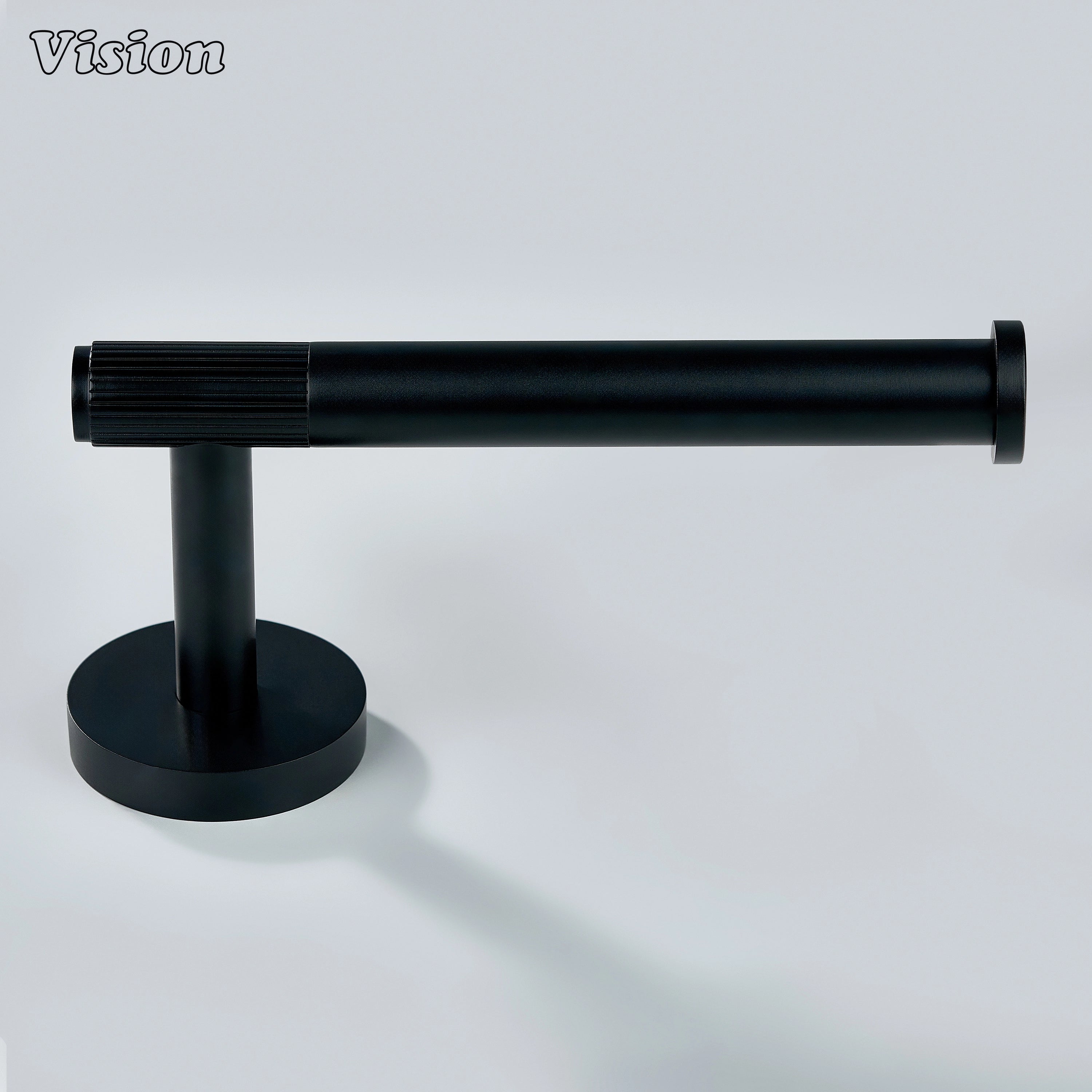 Wall mounted brass toilet paper holder Black with straight bar