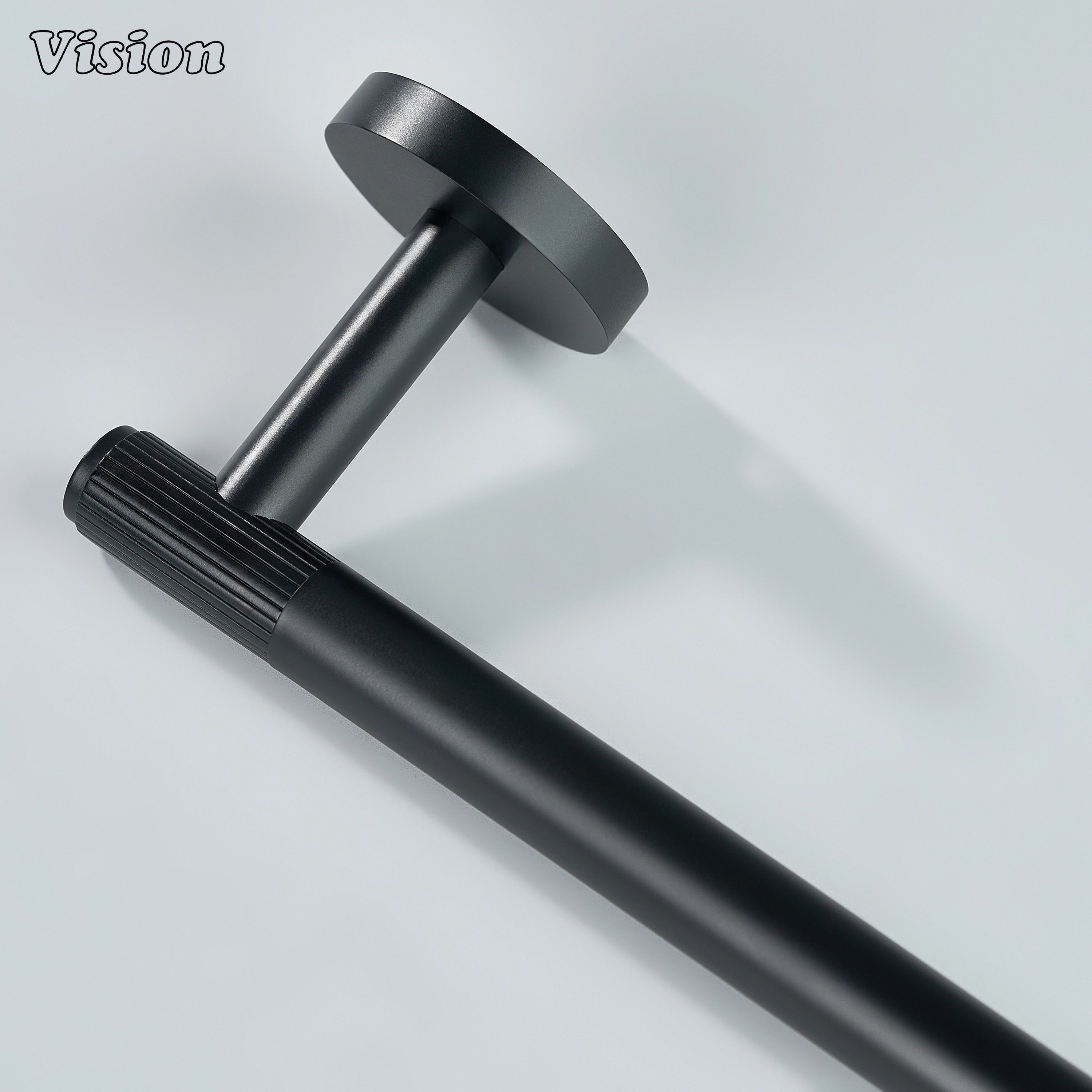 Black finish linear brass toilet paper holder for bathrooms