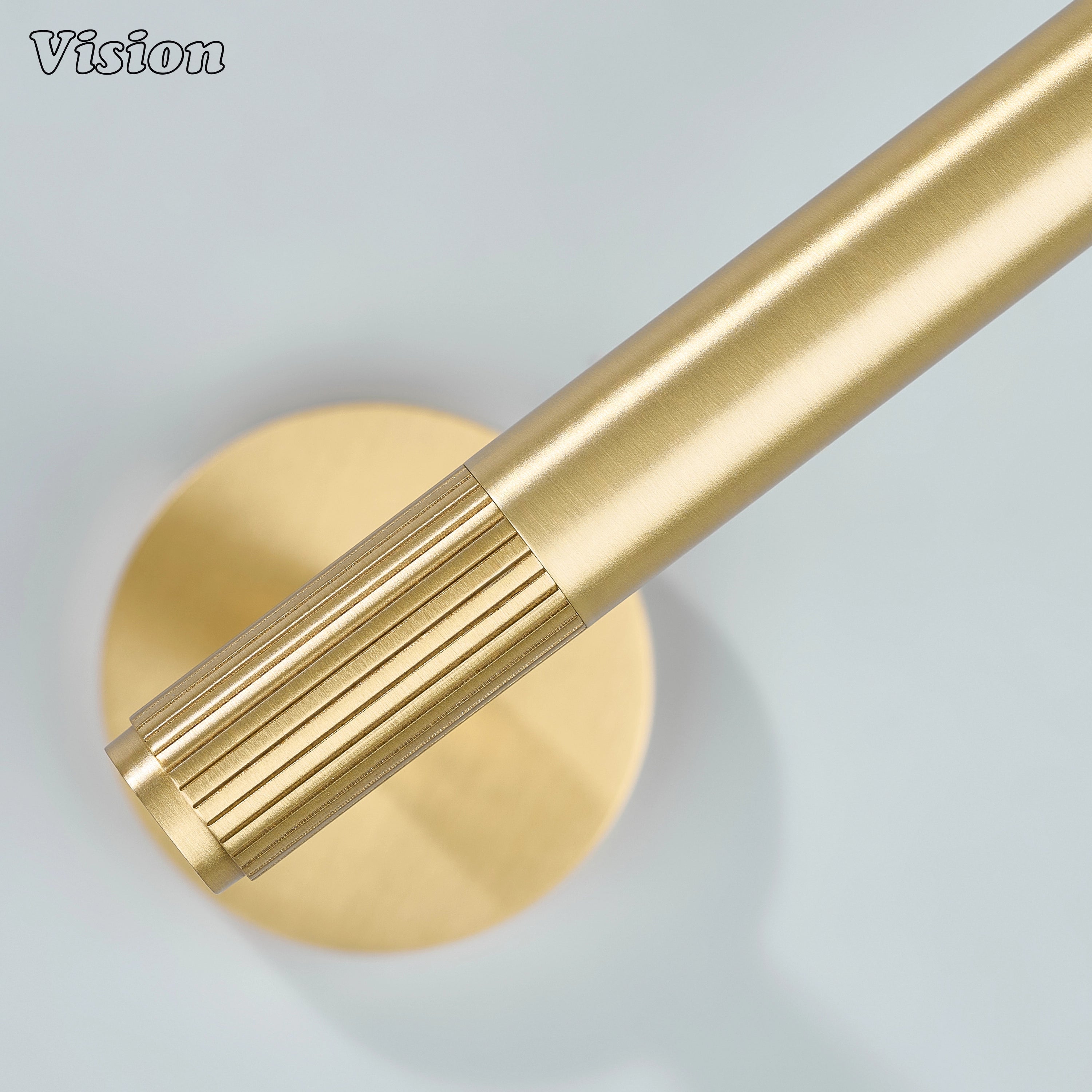 Linear profile brass toilet paper holder in Gold for residential washrooms