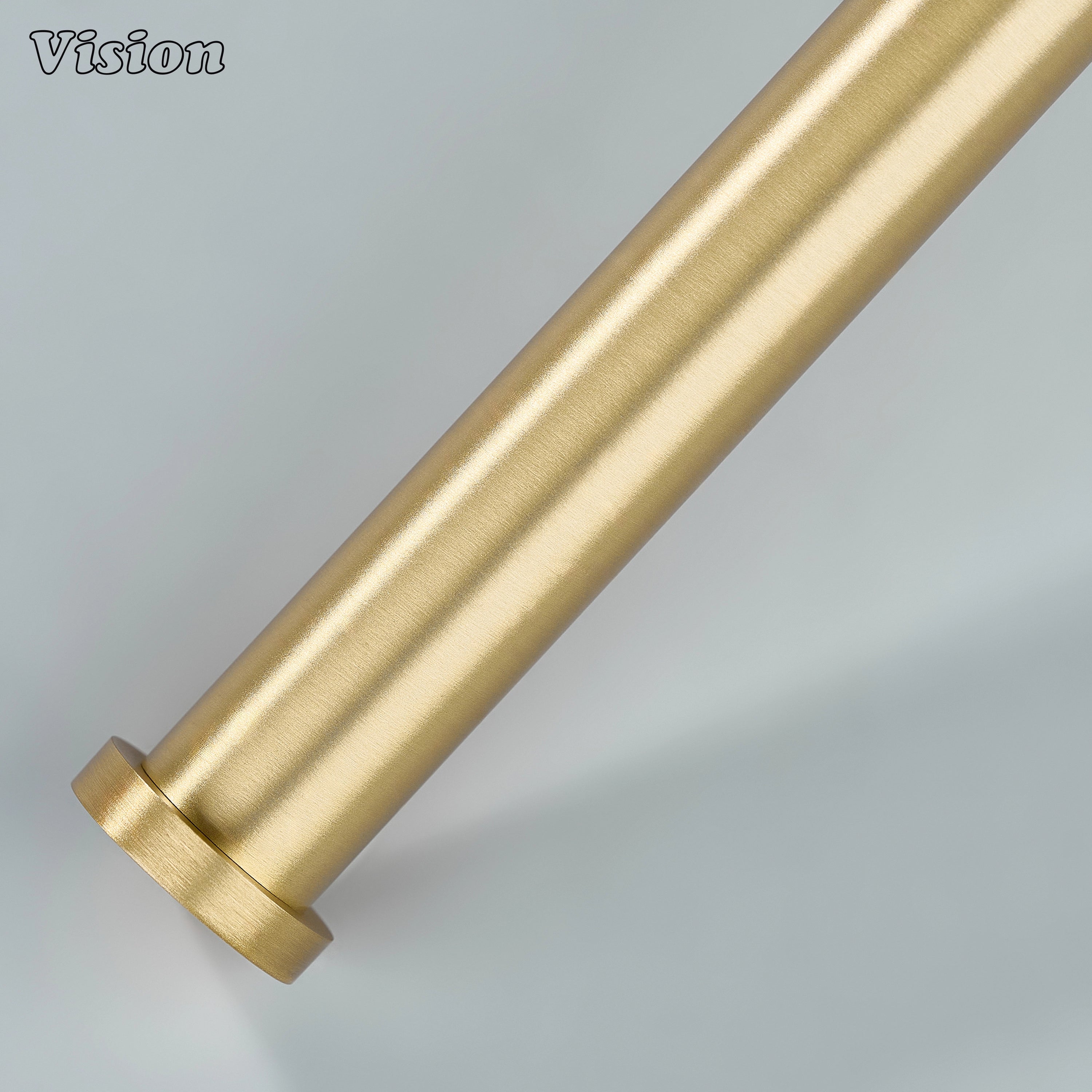 Modern linear brass toilet paper holder in Gold for luxury bathroom spaces
