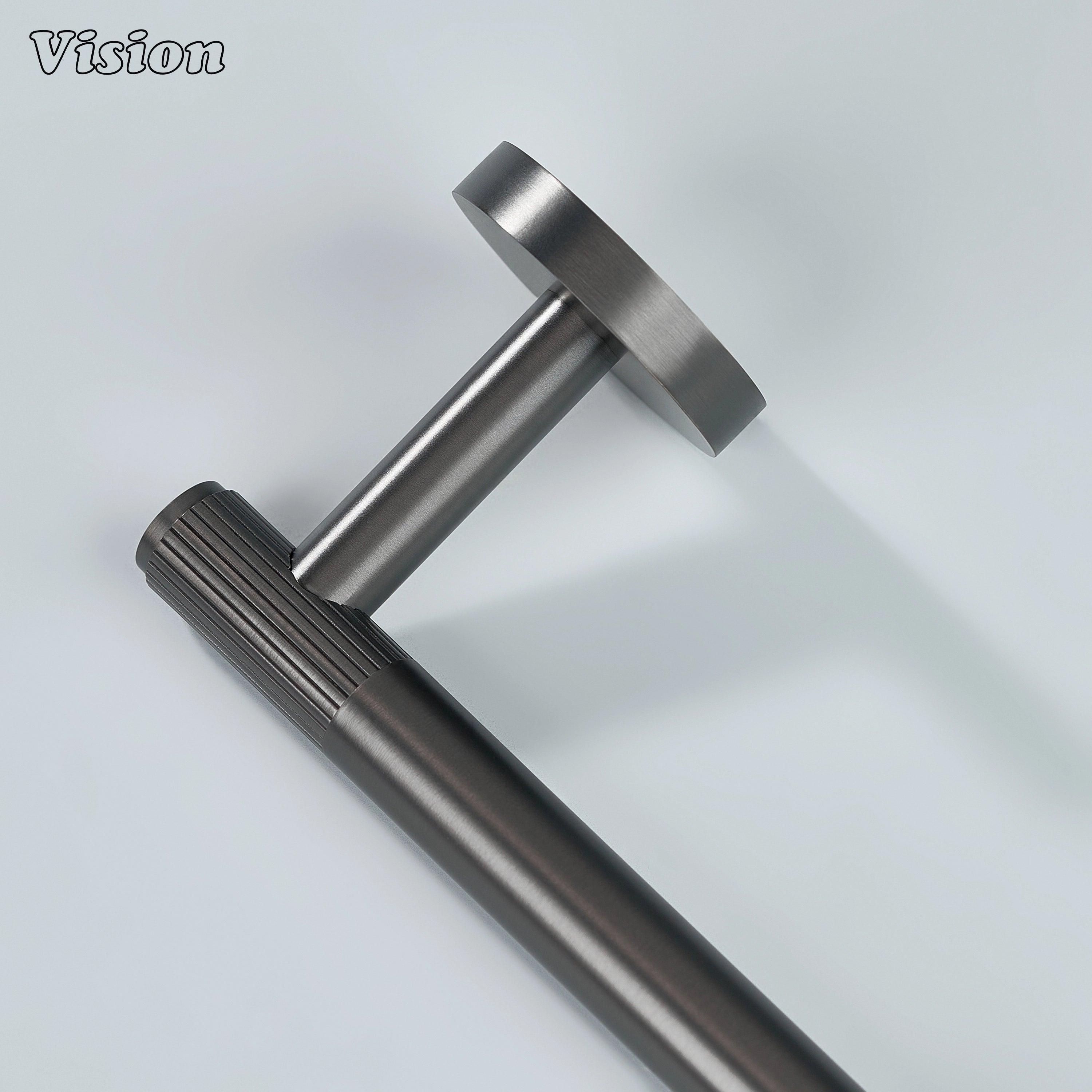 Linear profile brass toilet paper holder Gunmetal for luxury interiors