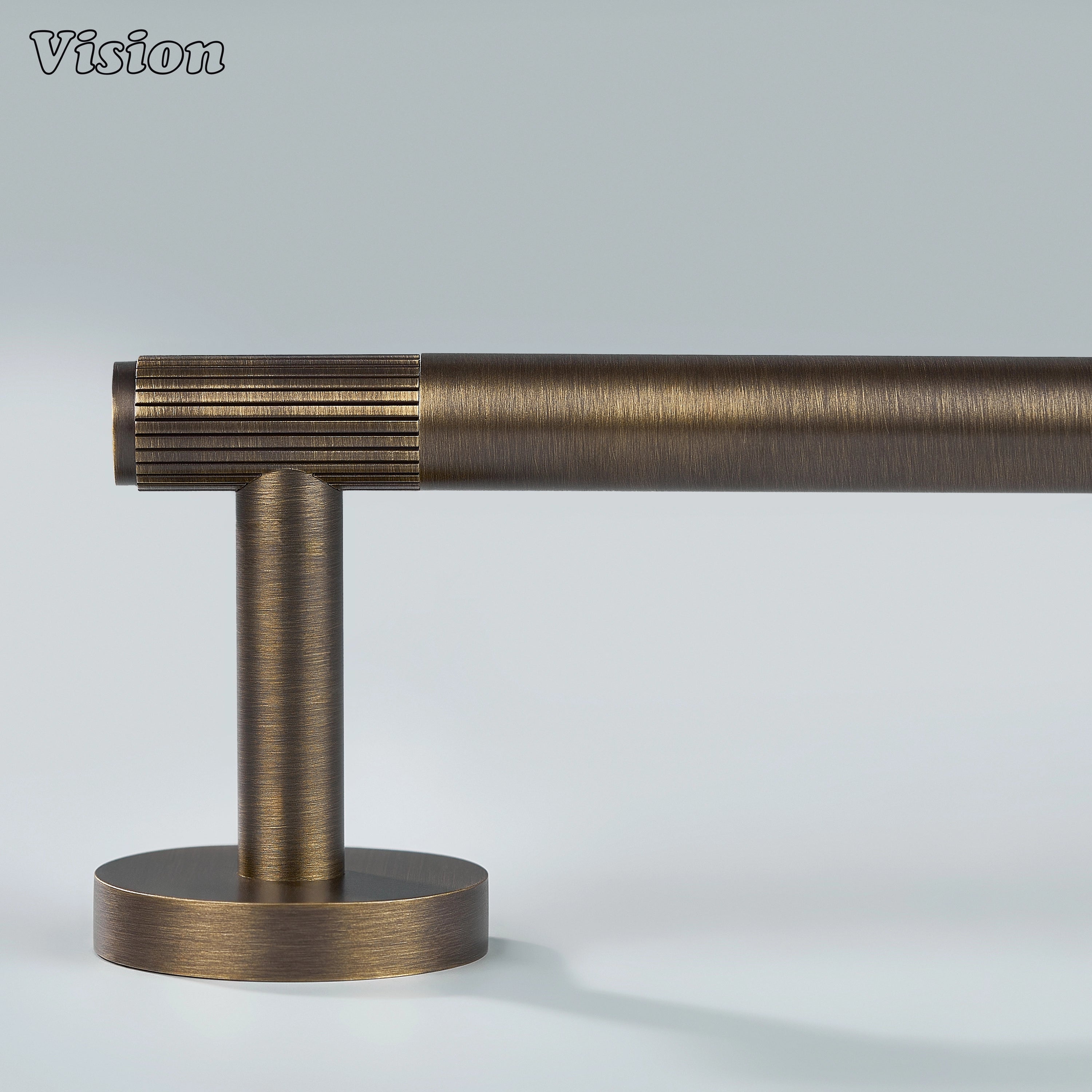 Solid brass towel holder Antique Bronze with refined linear profile