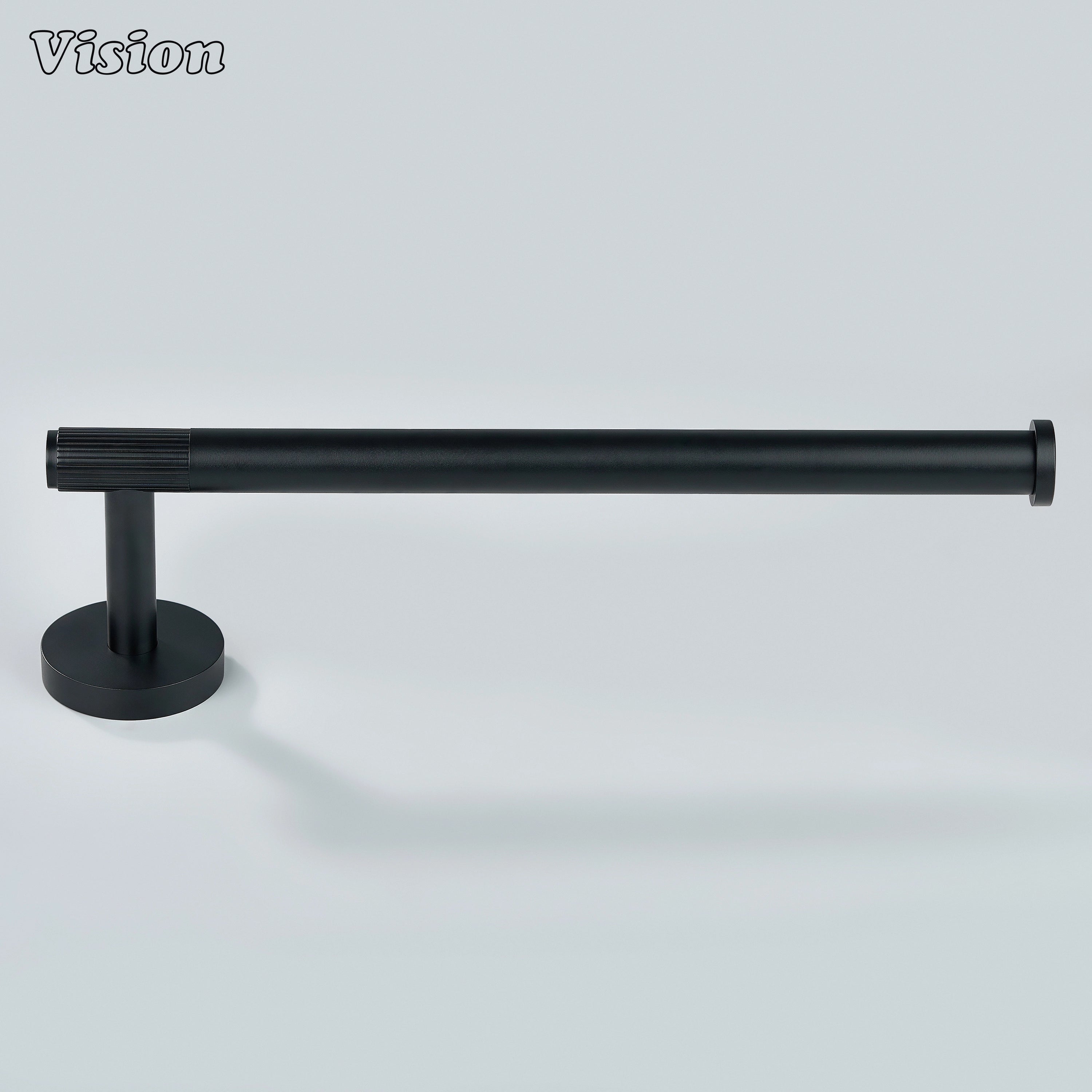 Wall mounted brass towel holder Black with minimalist style