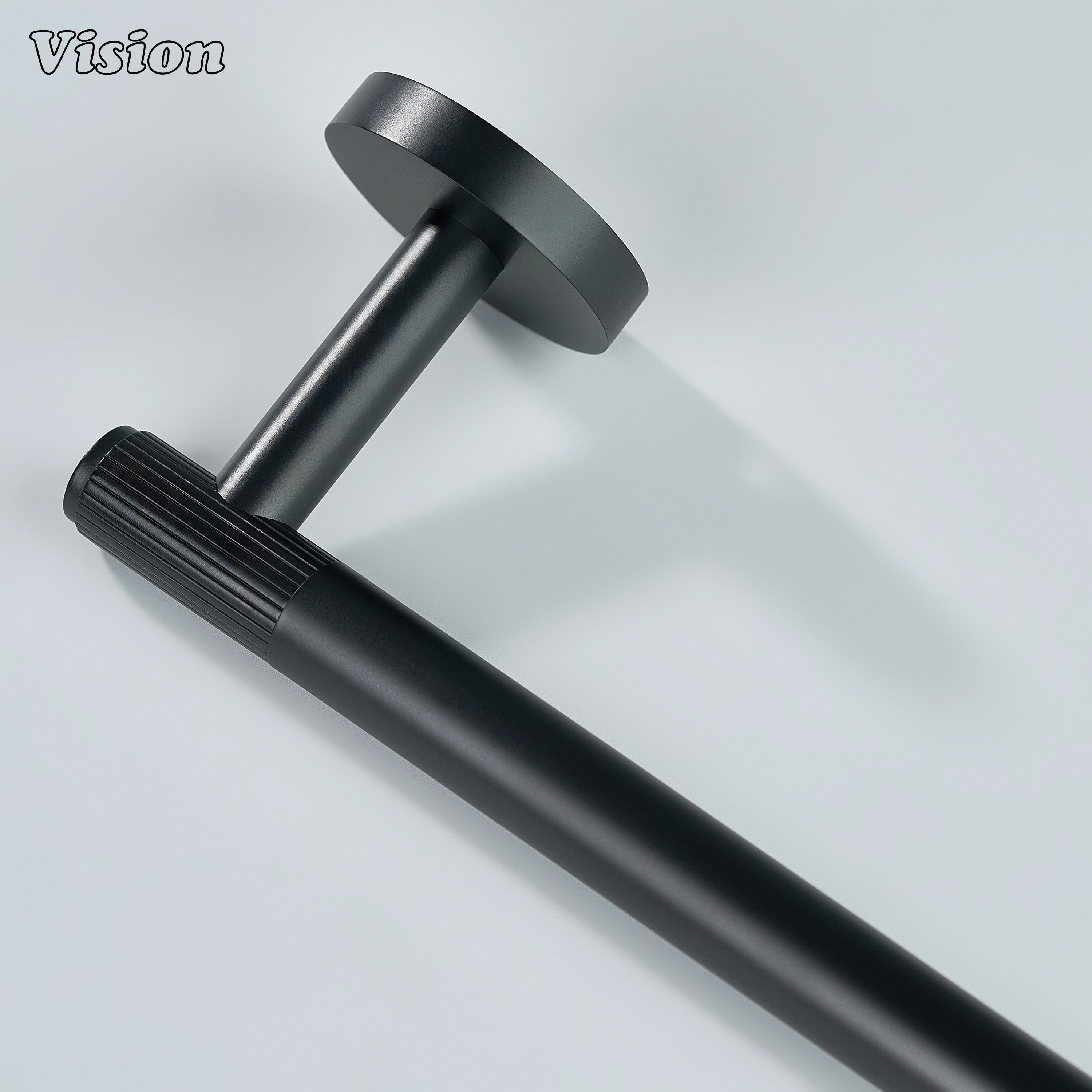 Solid brass towel holder Black designed for luxury interiors