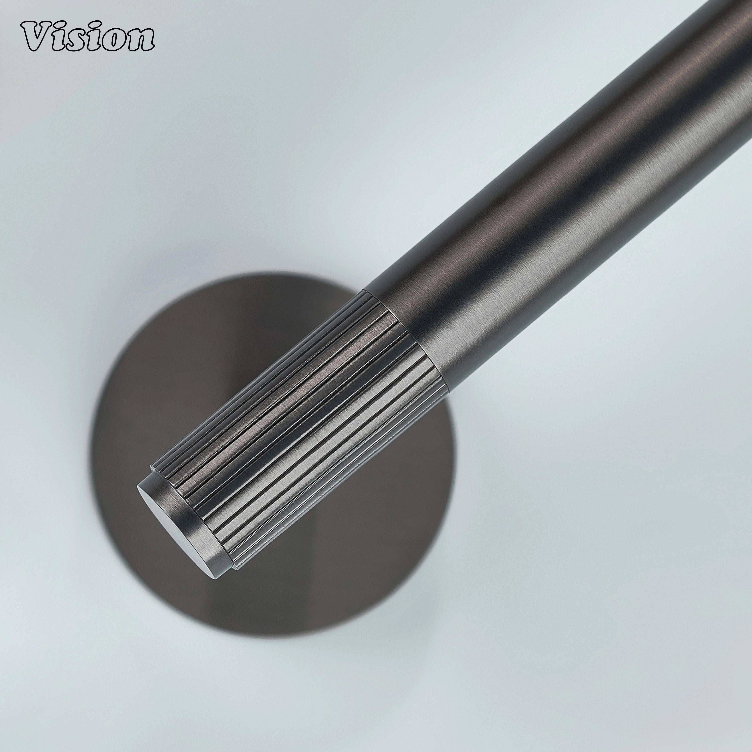 Linear profile brass towel holder in Gunmetal for stylish bathrooms