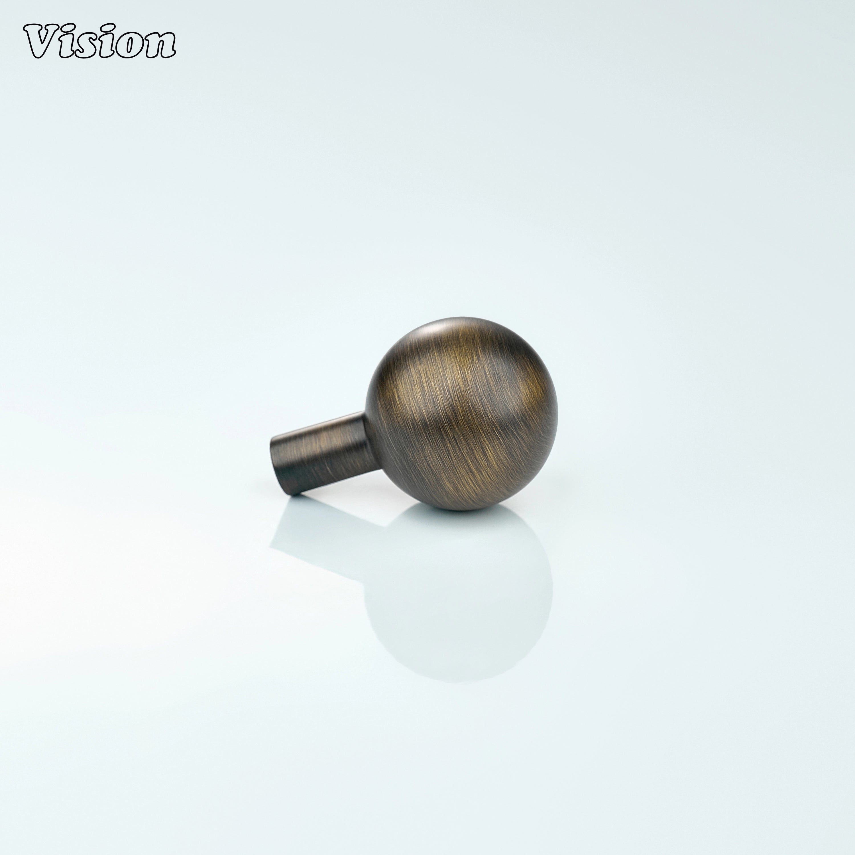 Classic round cabinet knob in Antique Bronze finish for kitchen cabinetry