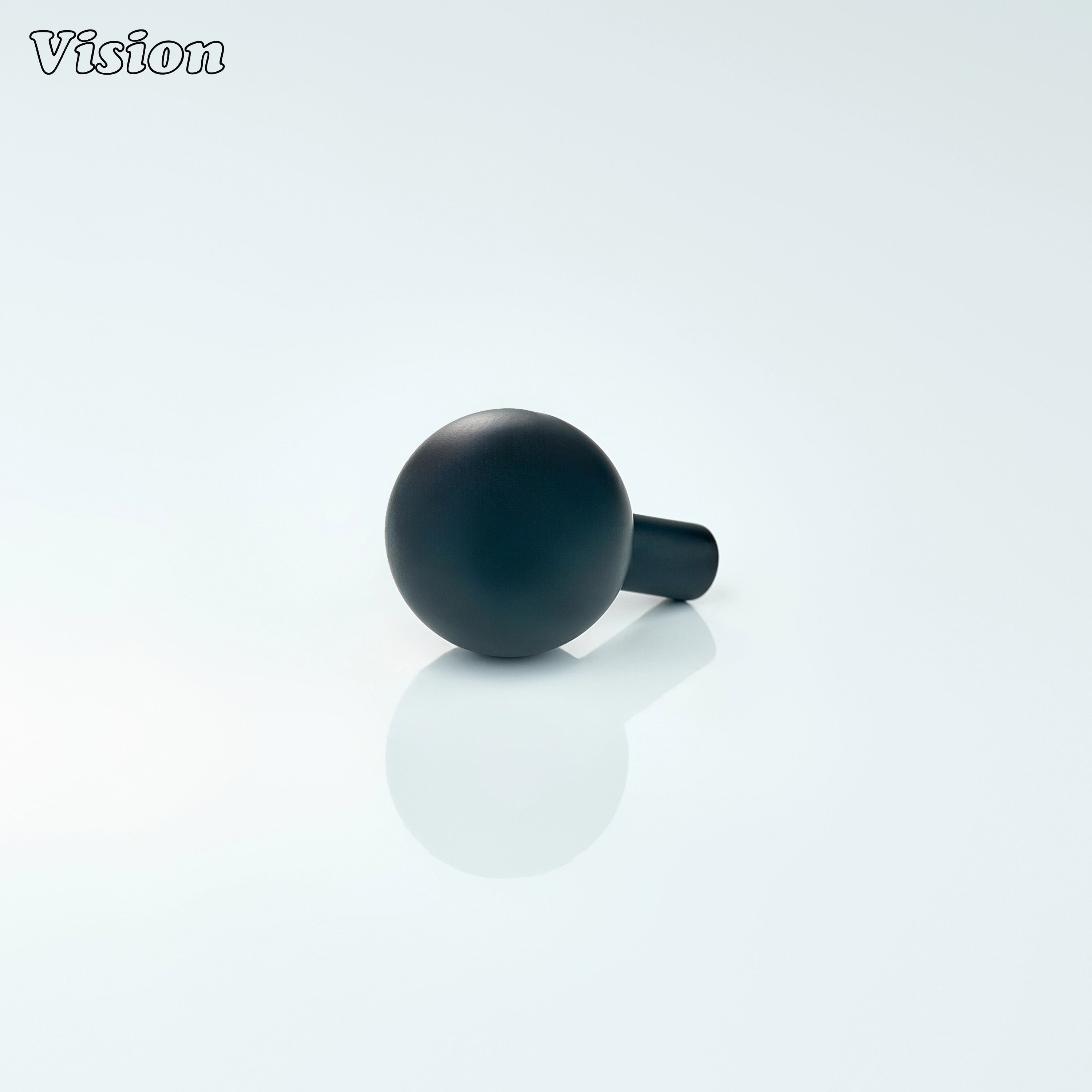 Solid brass cabinet knob with plain round ball design in Black finish