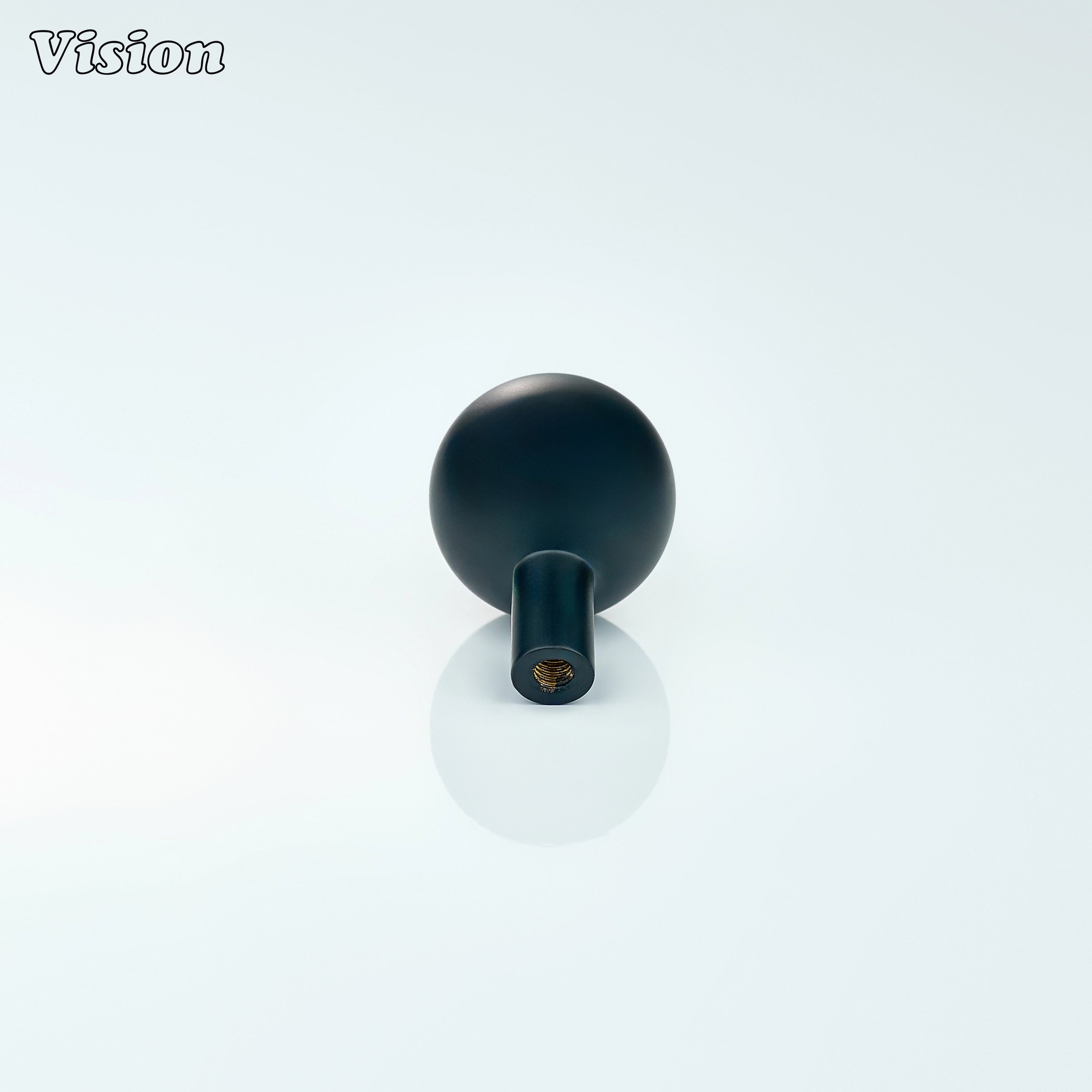 Smooth solid brass cabinet knob in Black for furniture use