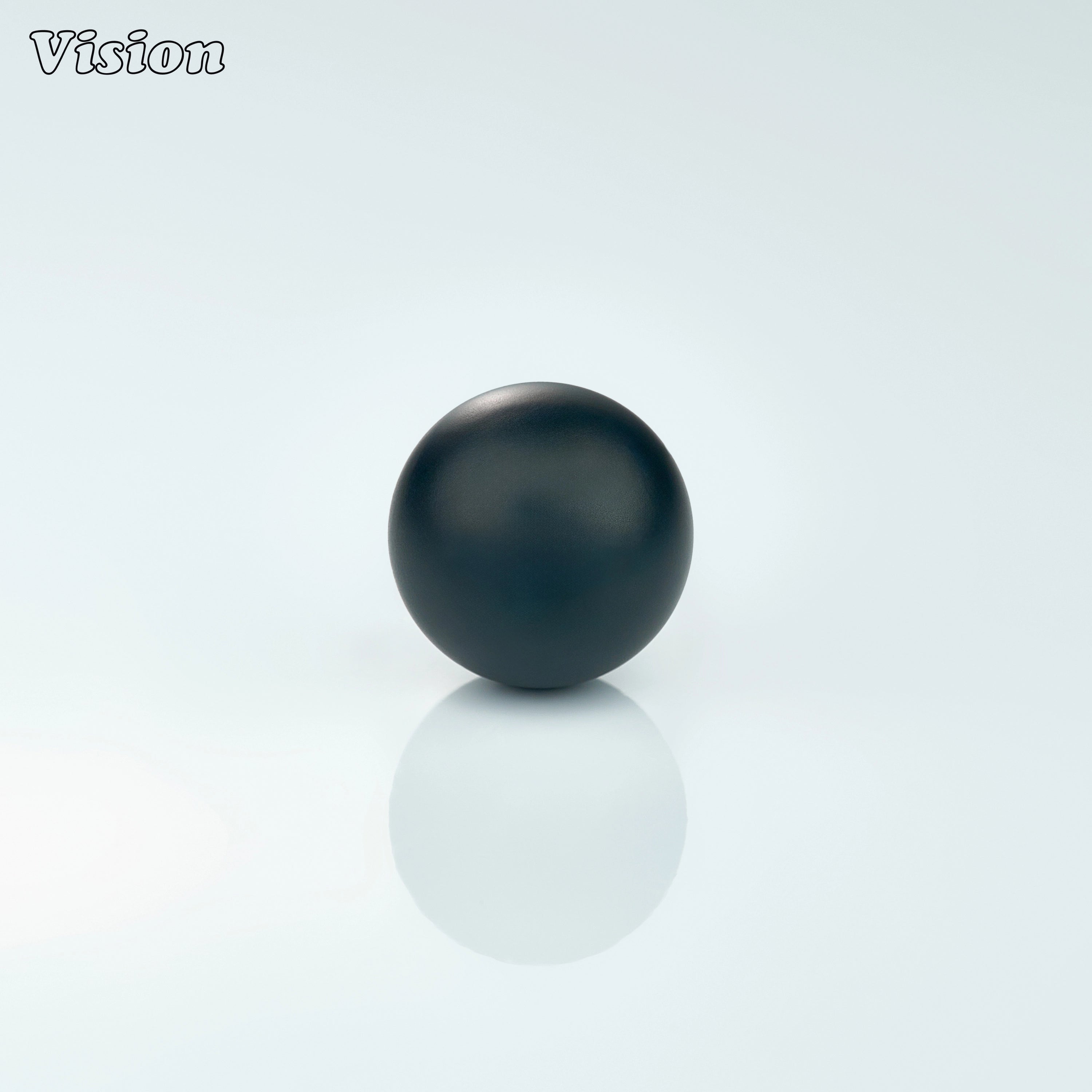 Contemporary cabinet knob in Black with plain round profile