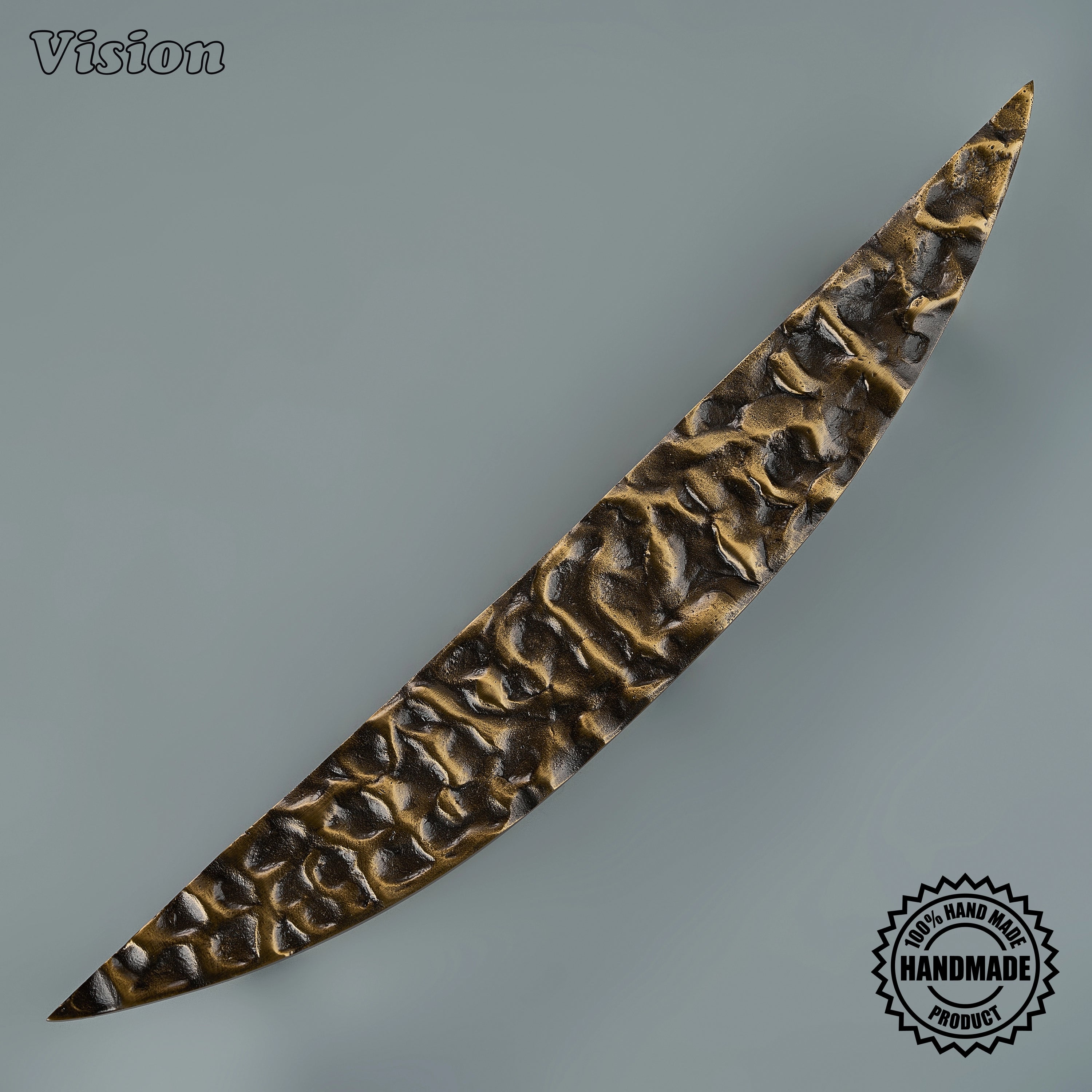 Luna premium door handle in Antique Bronze pairs a flowing curved profile with a naturally textured surface and tapered ends, ideal for a bathroom door.
