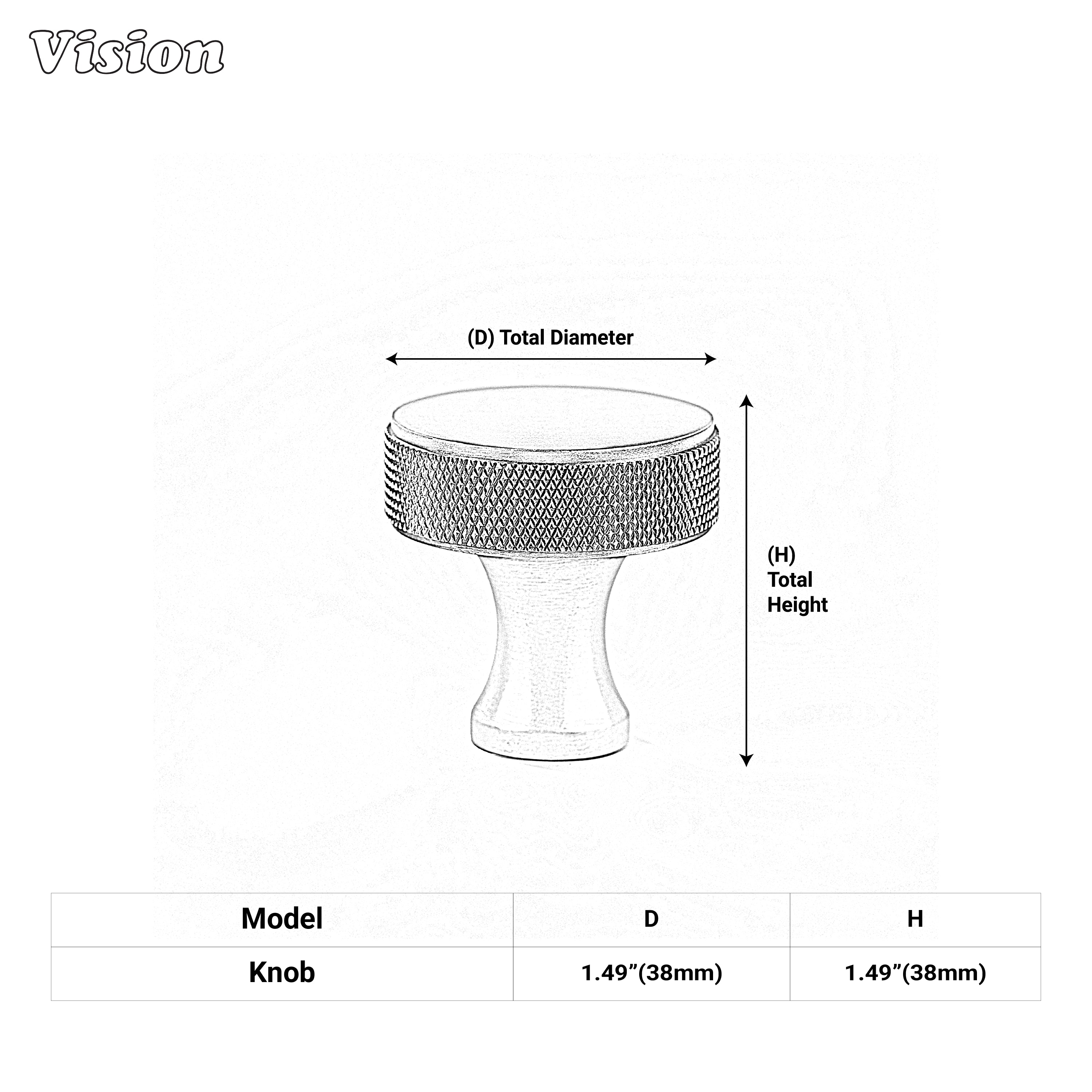 Silver knurled cabinet knob designed for cabinets, drawers, and furniture pieces