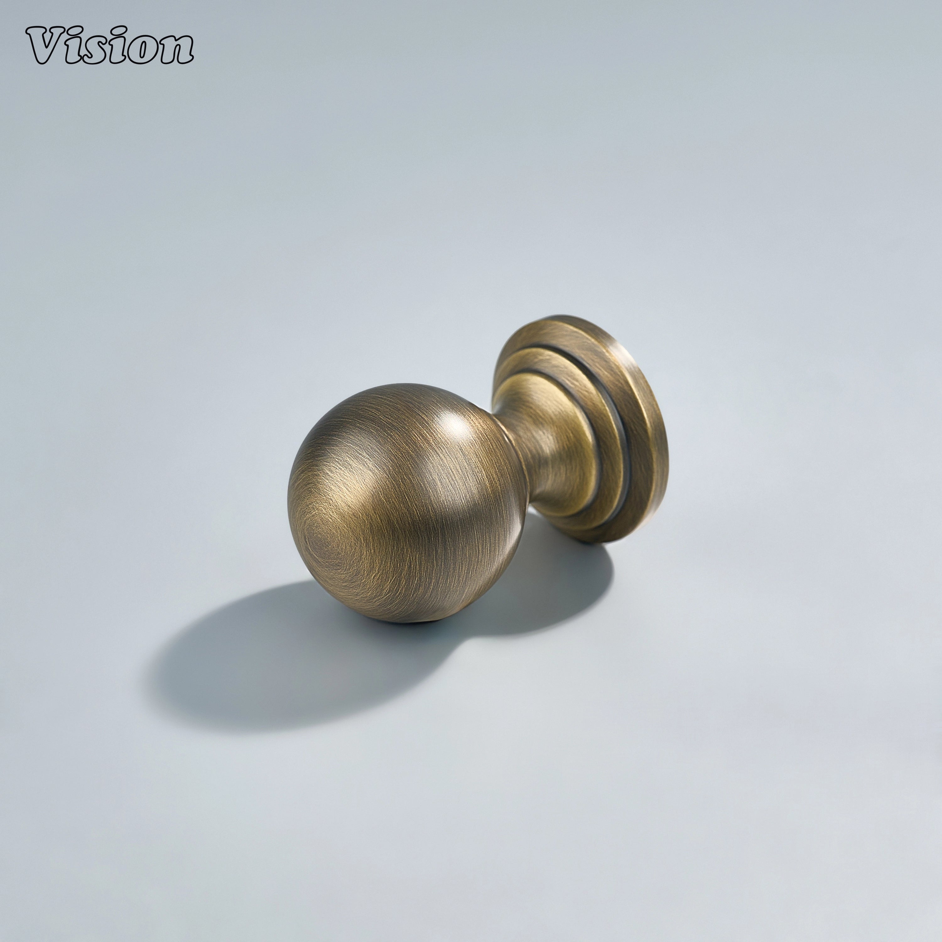 Antique Bronze solid brass cabinet knob with plain round ball for kitchen drawers