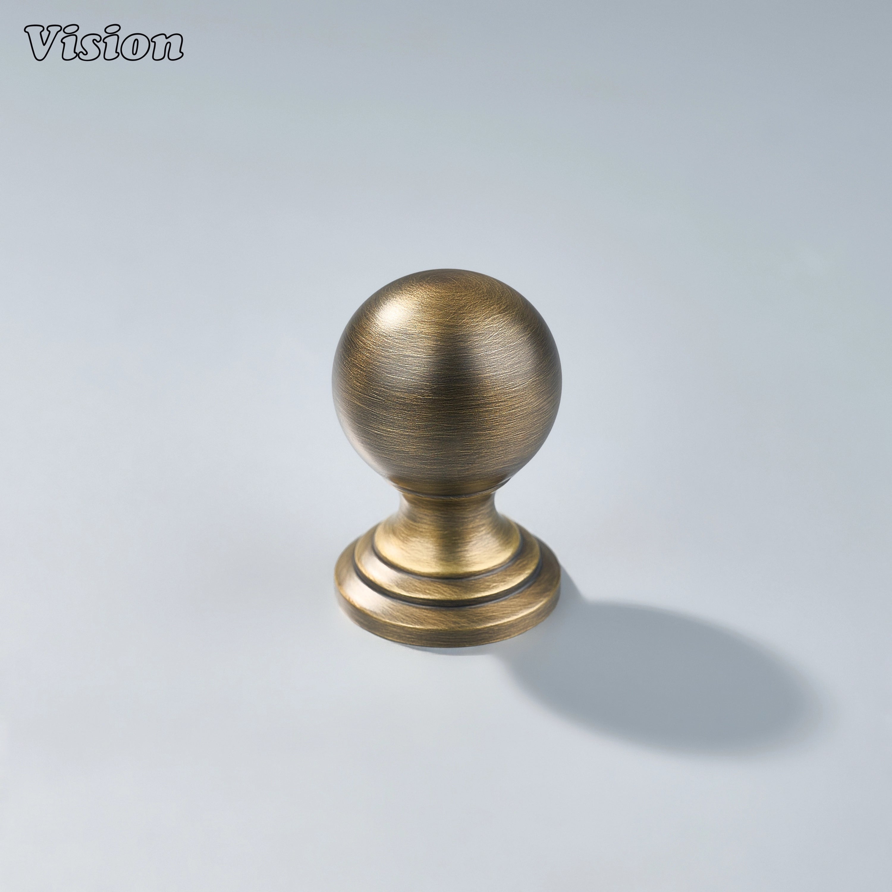 Round ball cabinet knob in Antique Bronze finish for furniture drawers