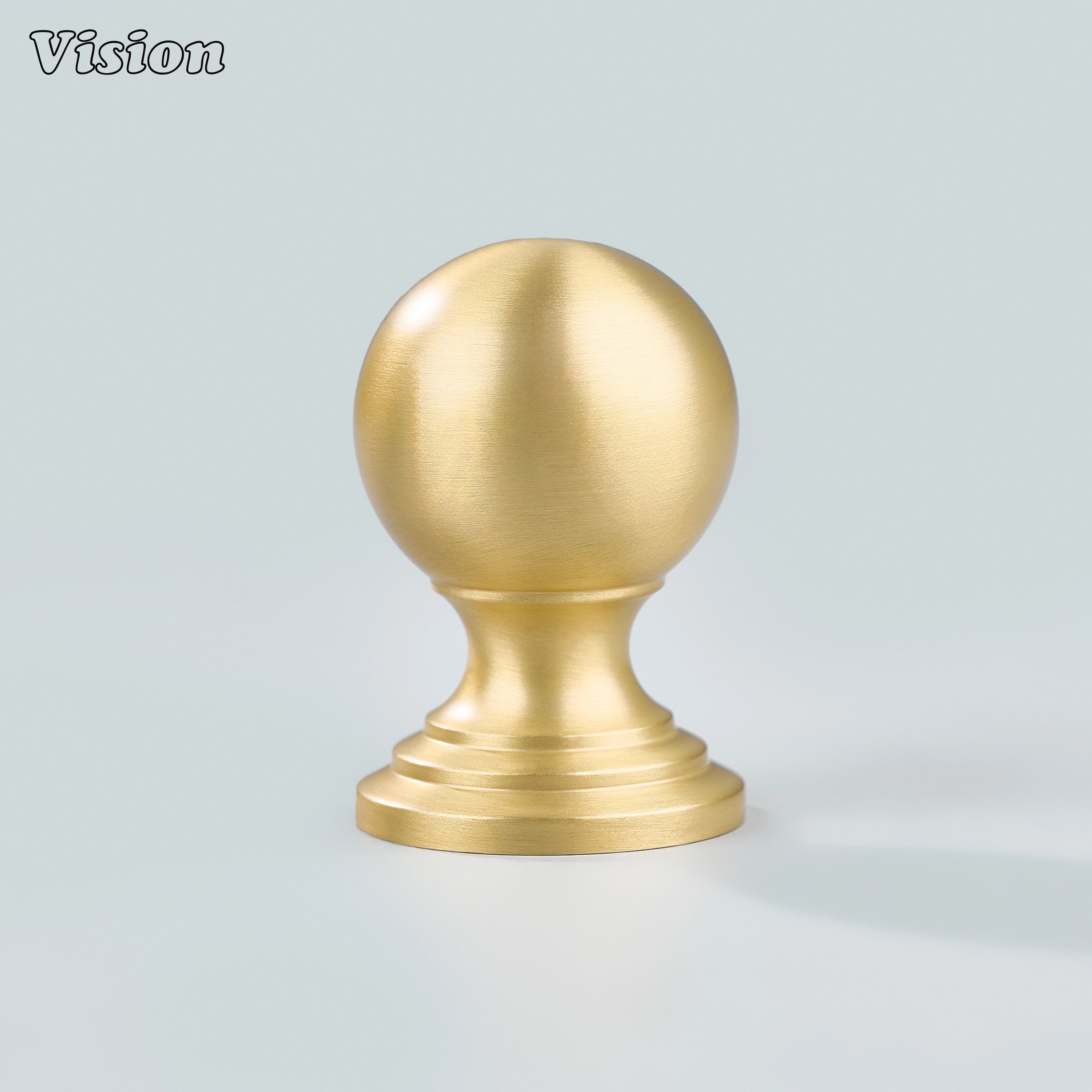 Plain profile cabinet knob in Gold finish with circular ball shape for modern wardrobes
