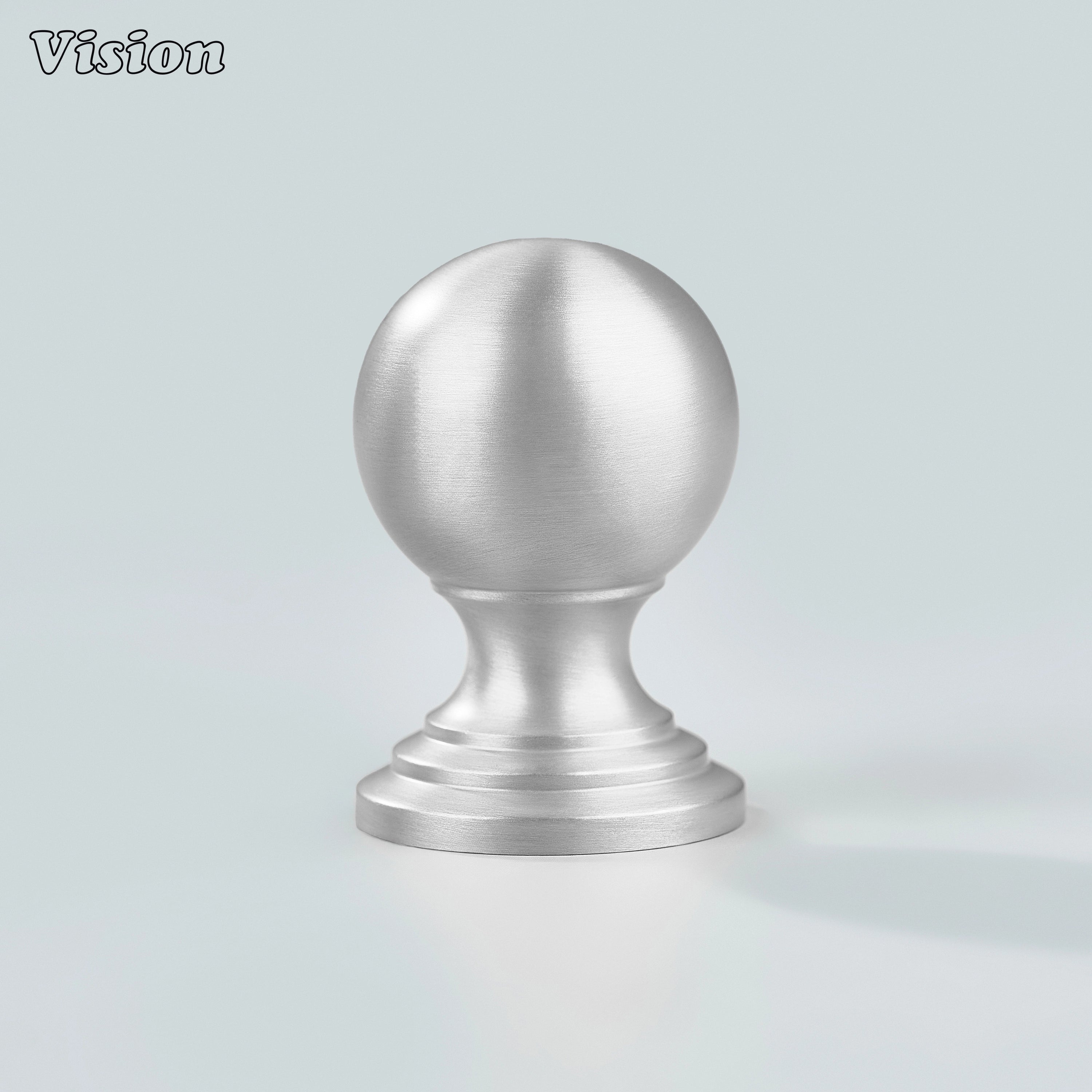 Smooth Silver cabinet knob featuring circular design for drawers