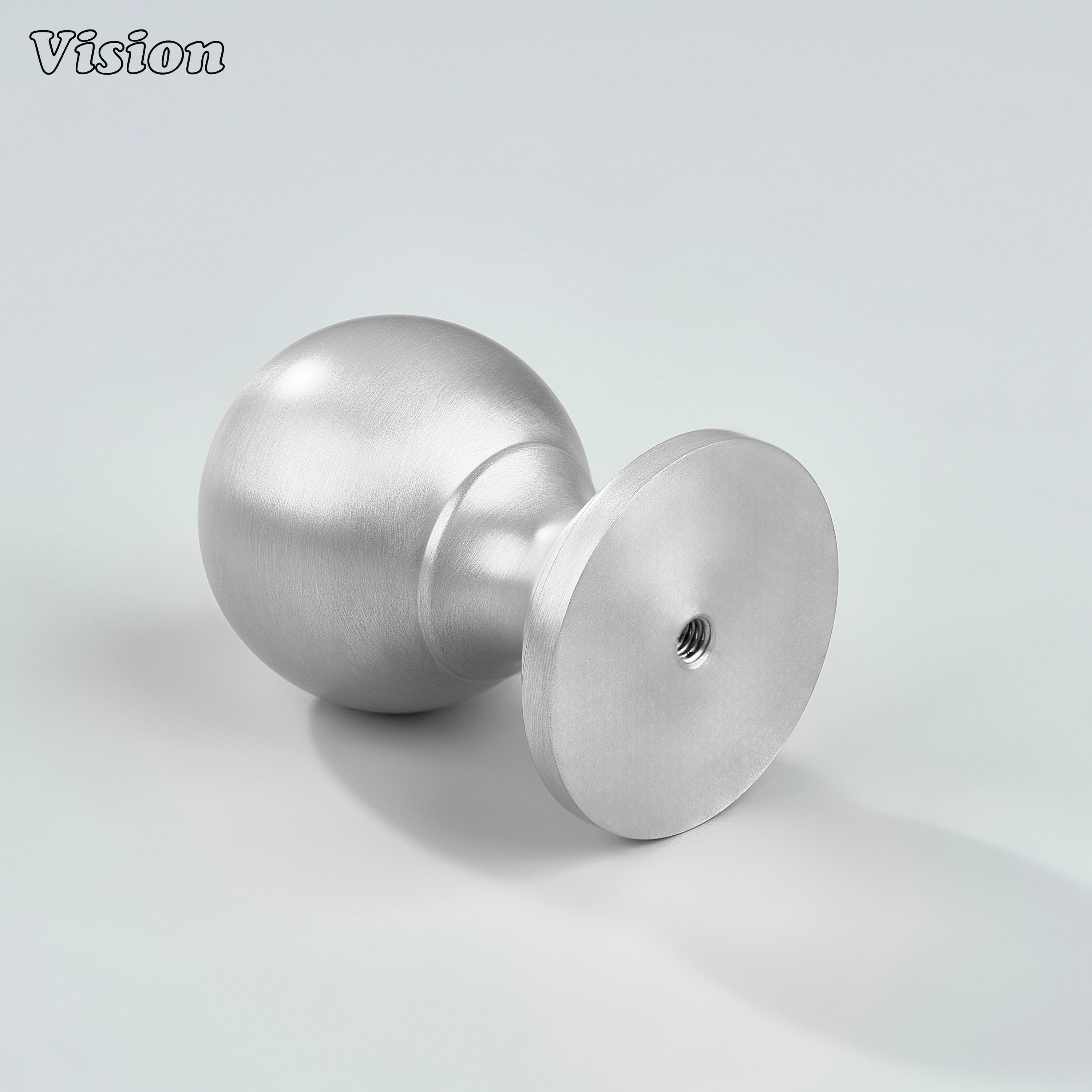 Plain round Silver cabinet knob for modern furniture use