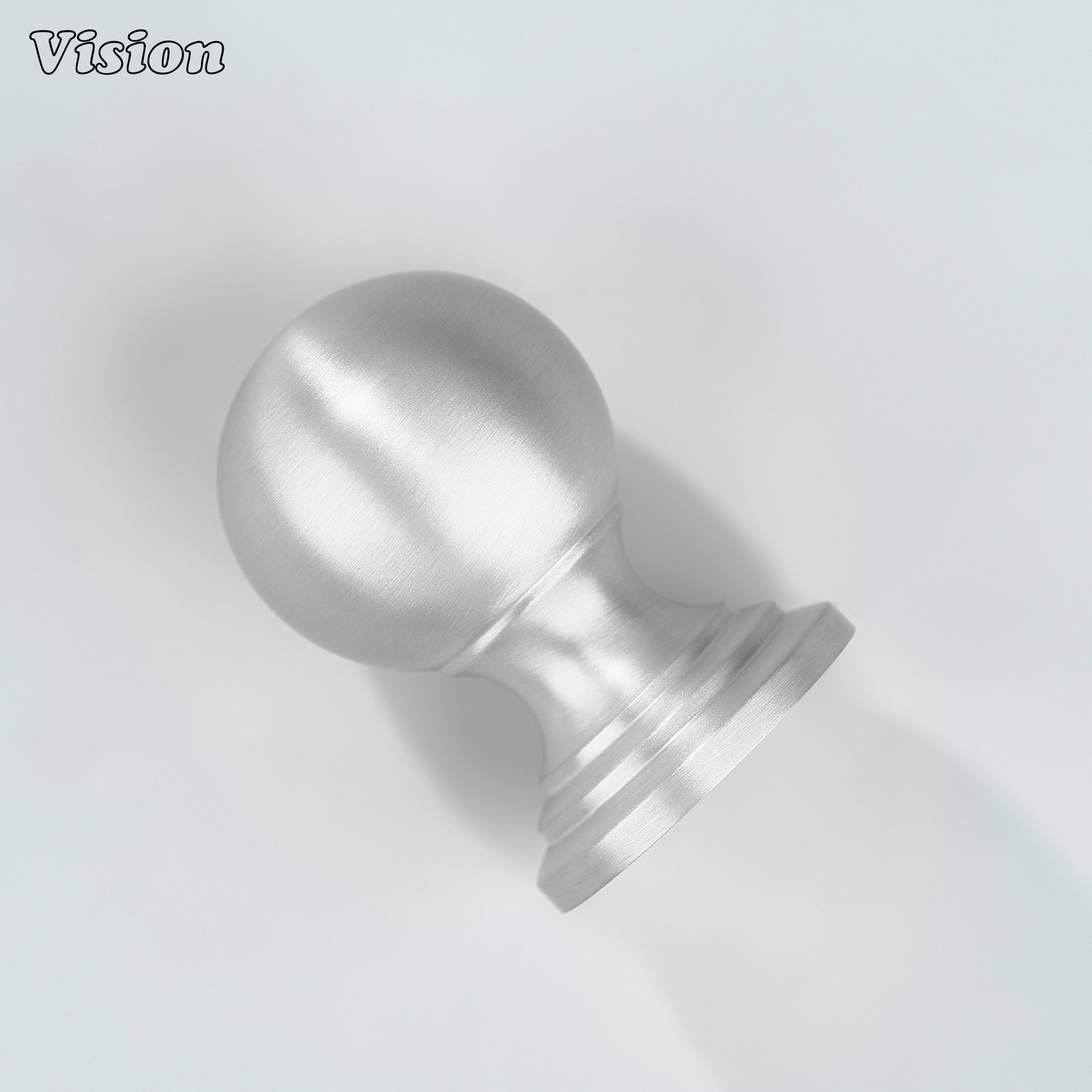 Silver cabinet knob designed for wardrobe cabinet doors