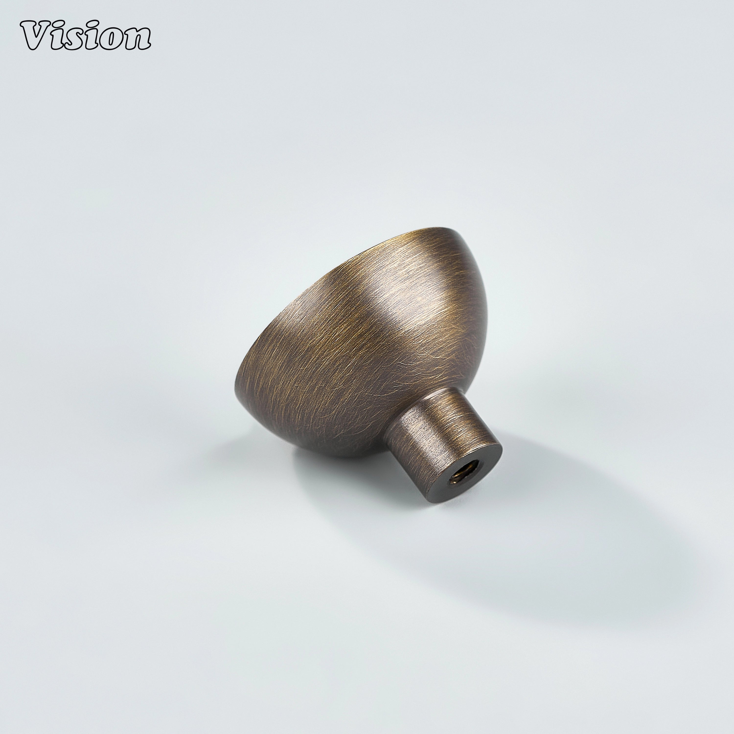Premium Antique Bronze cabinet knob with flat cut top and cylindrical stem for wardrobes
