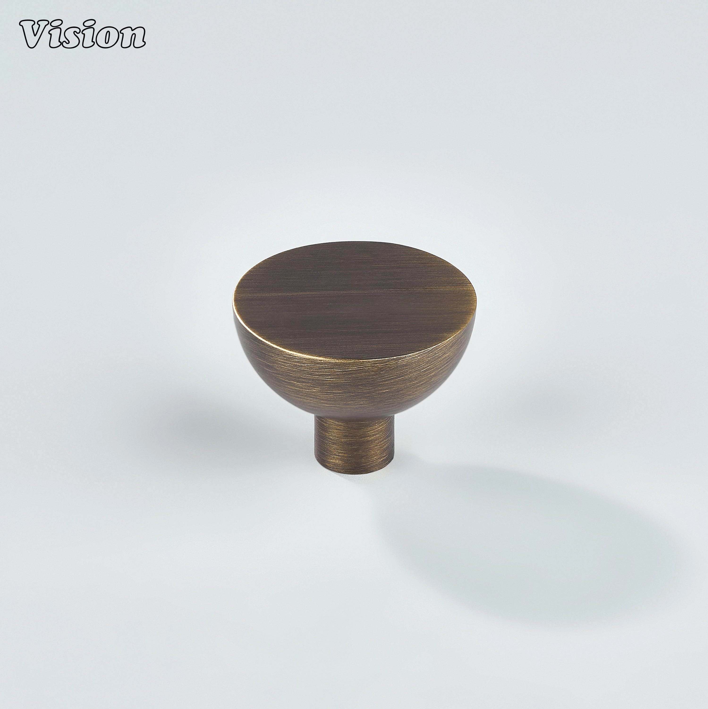 Plain Antique Bronze cabinet knob with curved bowl shape for furniture drawers