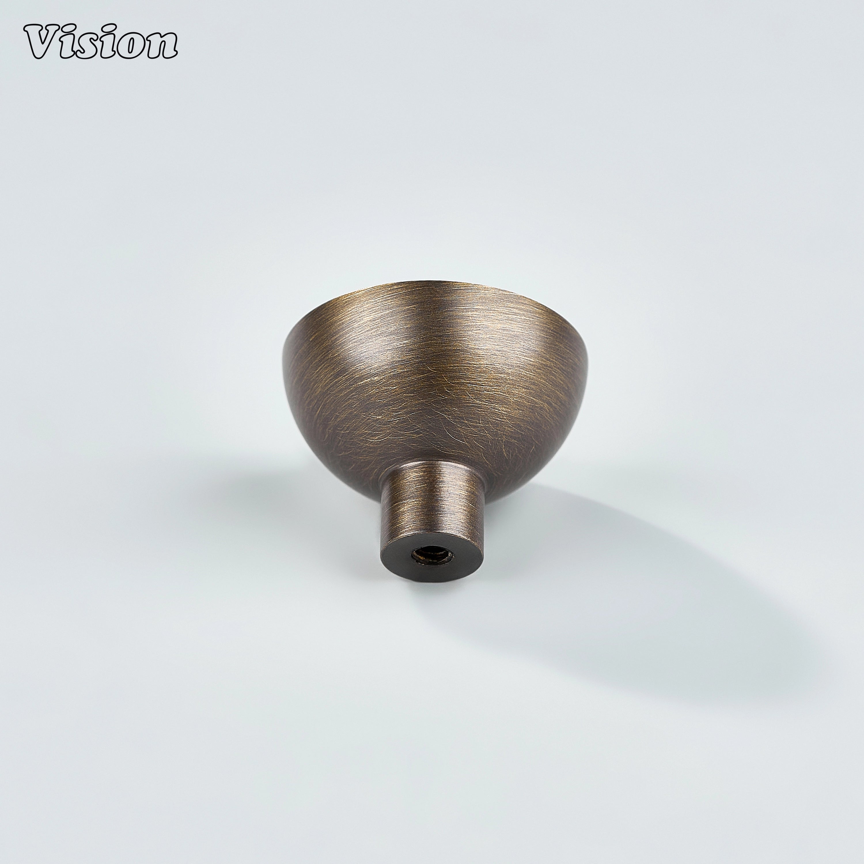 Solid brass Antique Bronze cabinet knob with smooth flat profile for cabinet doors