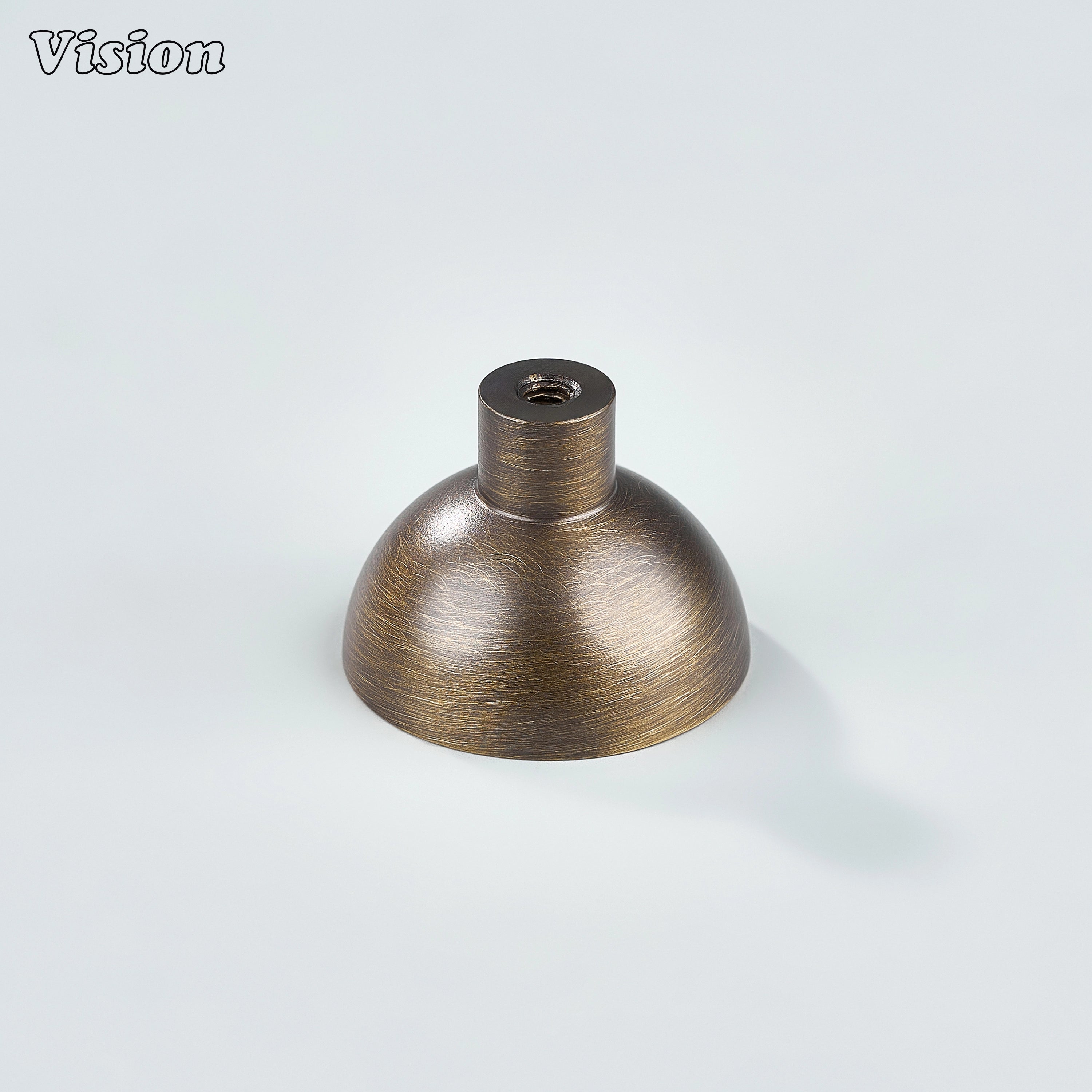 Antique Bronze finish cabinet knob with round flat face for kitchen and wardrobe storage