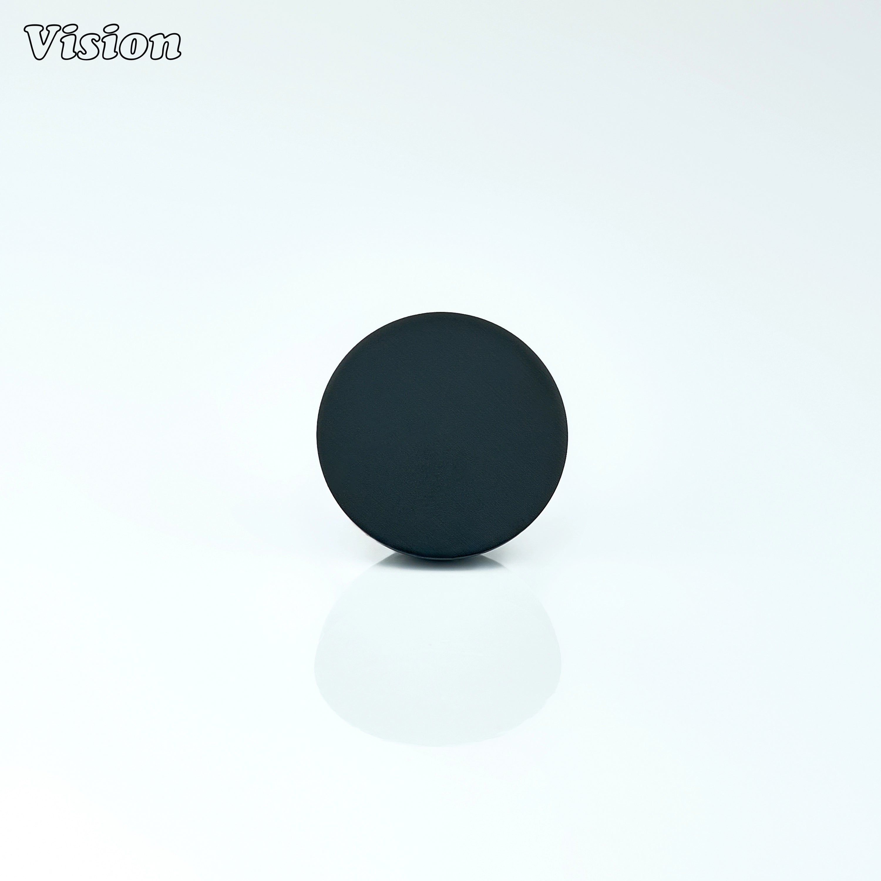 Black finish cabinet knob with flat round top for wardrobe furniture