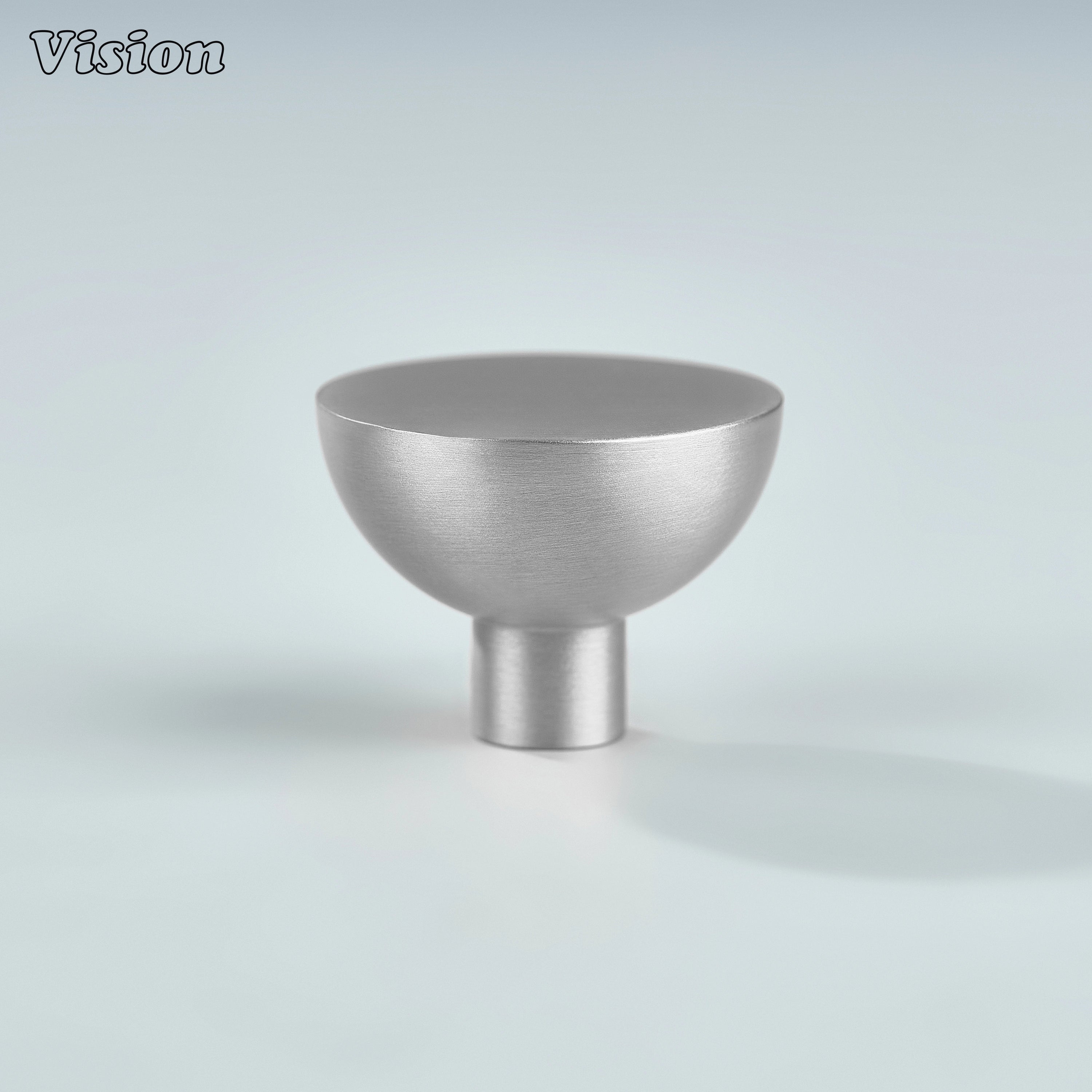 Plain Silver cabinet knob made from solid brass for drawers and cupboards