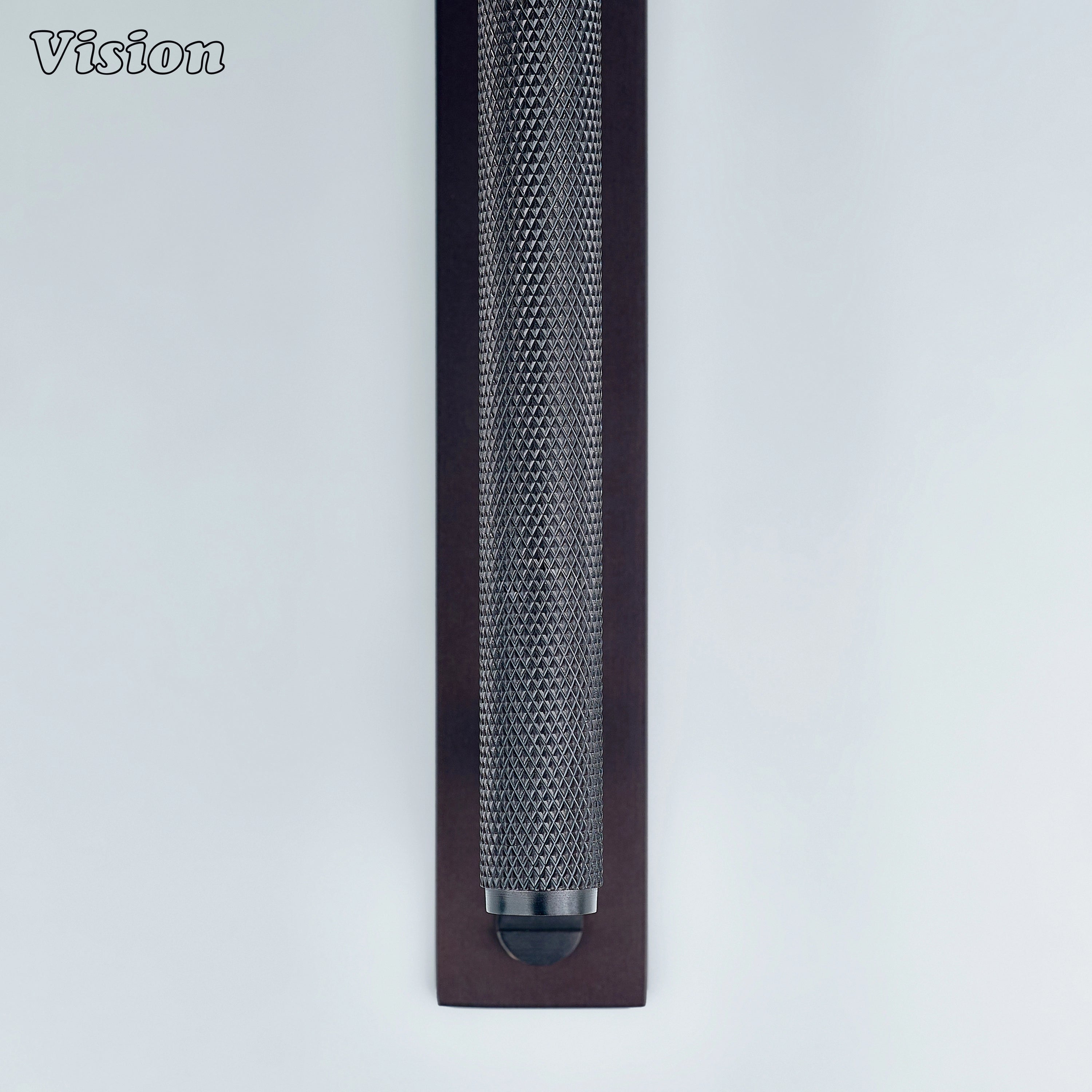 Knurled Oil Rubbed Bronze cabinet handle highlighting textured grip
