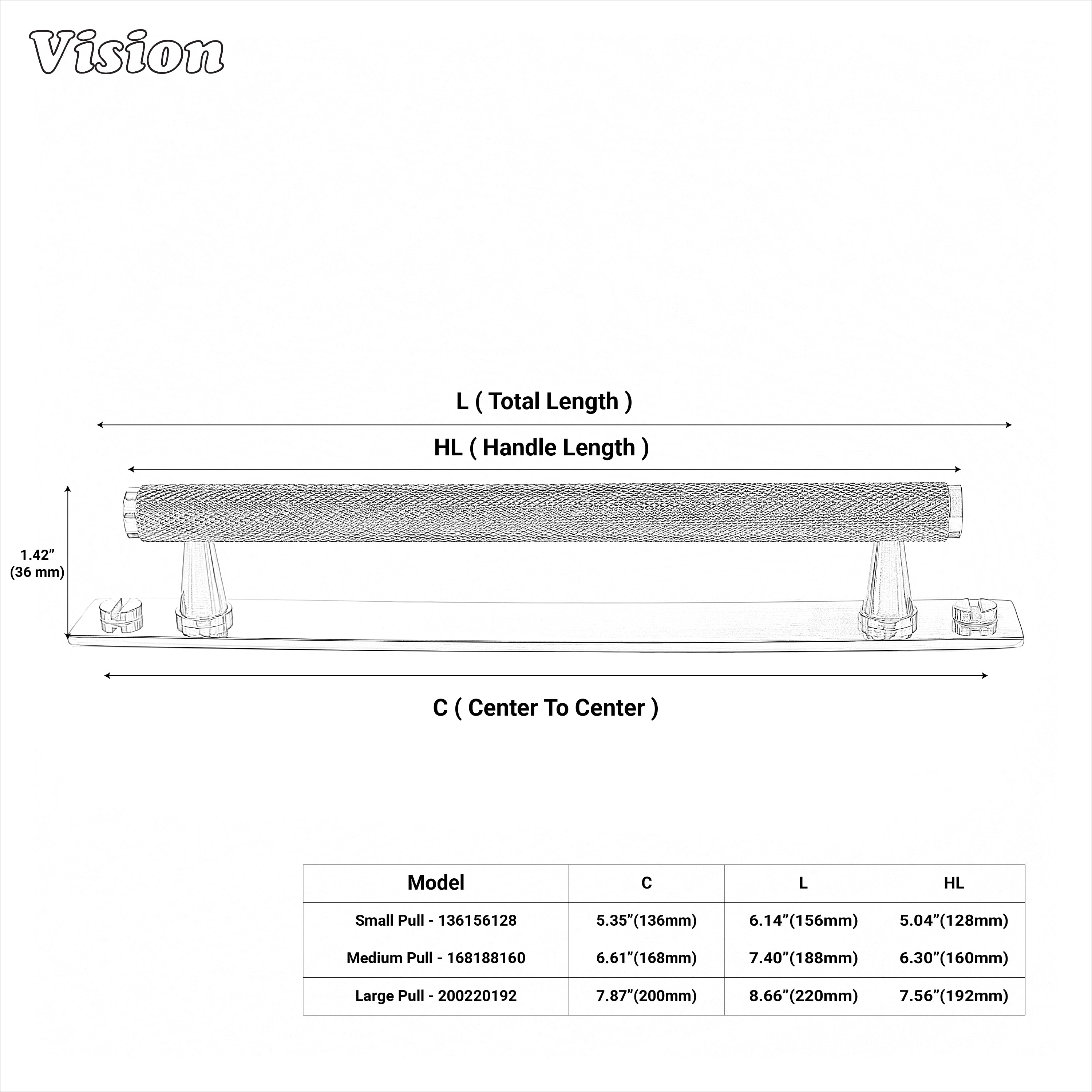 Silver cabinet handle with cone legs and backplate