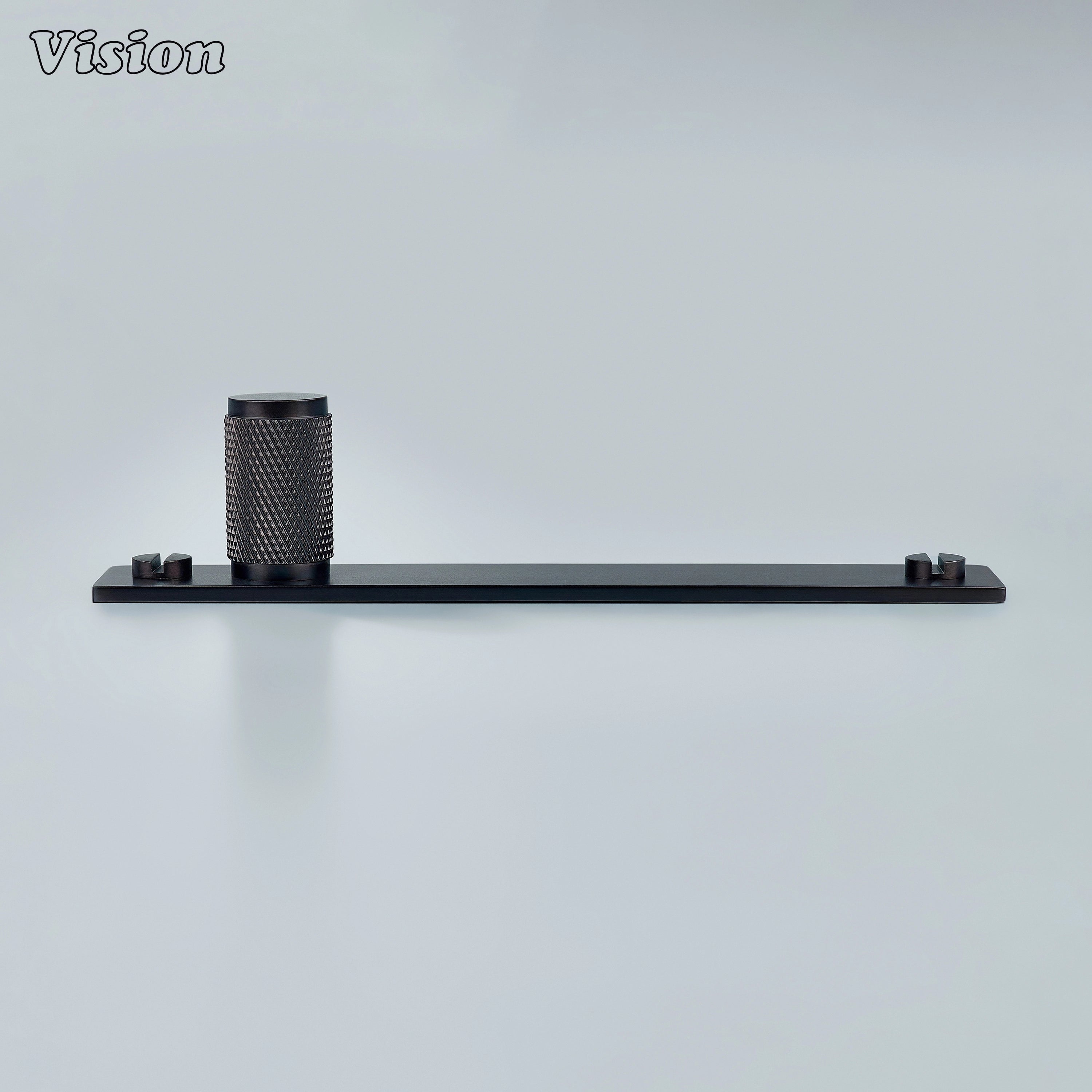 Oil Rubbed Bronze knurled cabinet knob featuring solid brass cylinder for furniture drawers