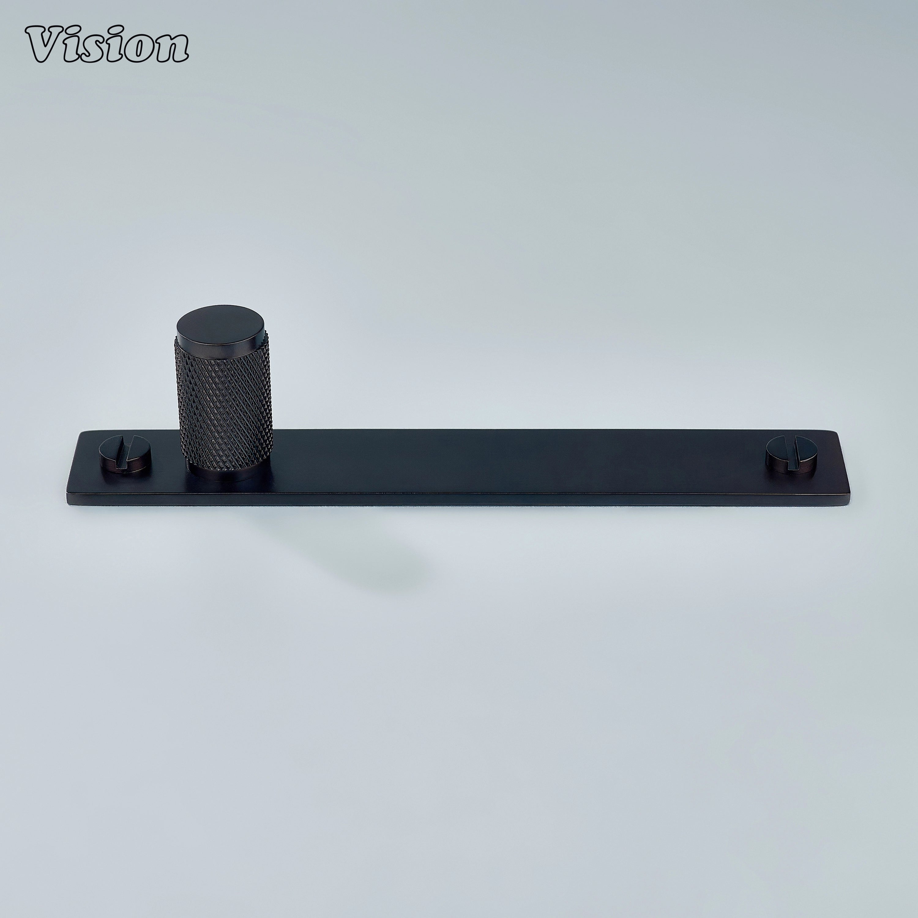 Oil Rubbed Bronze cabinet knob with cylindrical knurled design for bedroom wardrobes