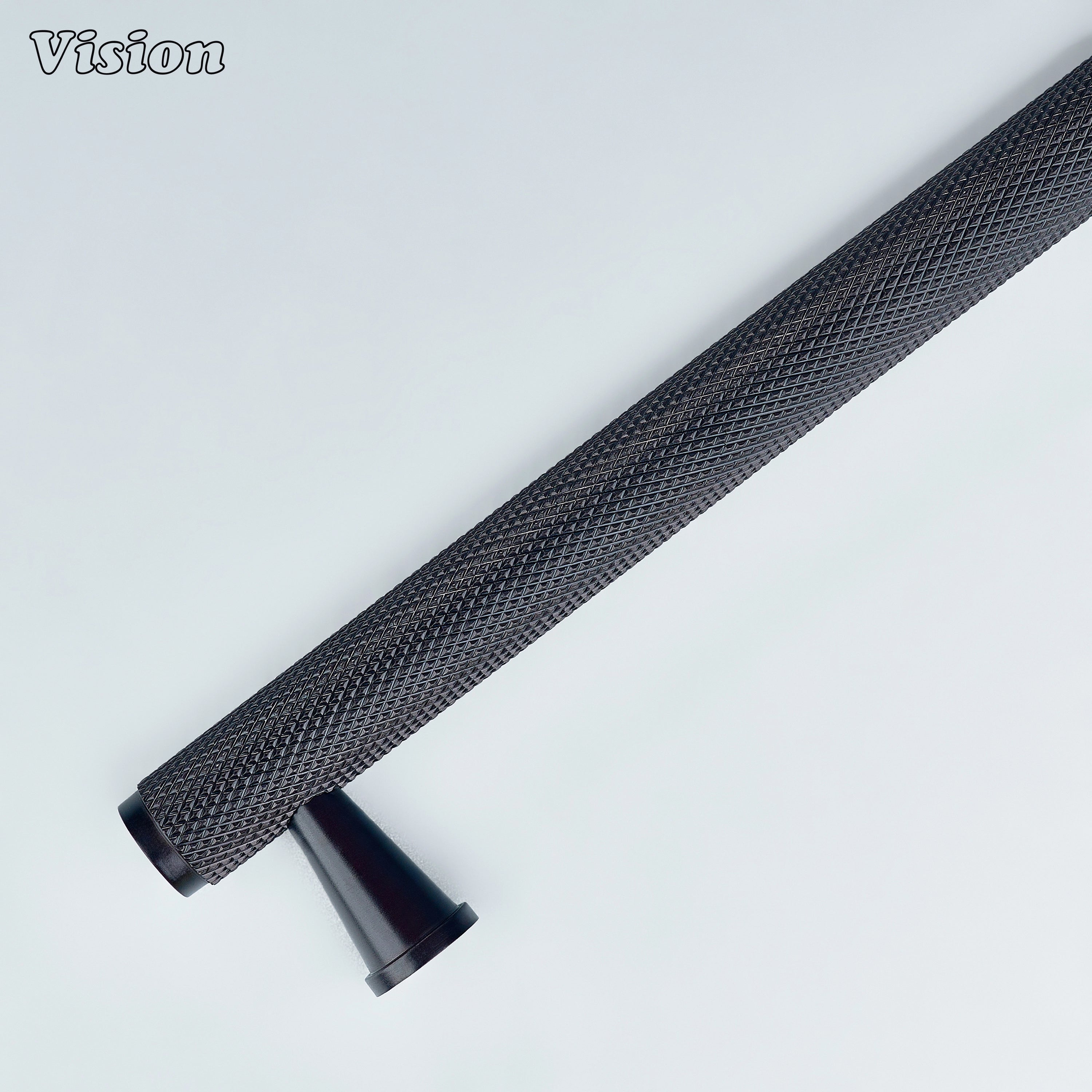 Oil rubbed bronze textured handle used on furniture drawers.