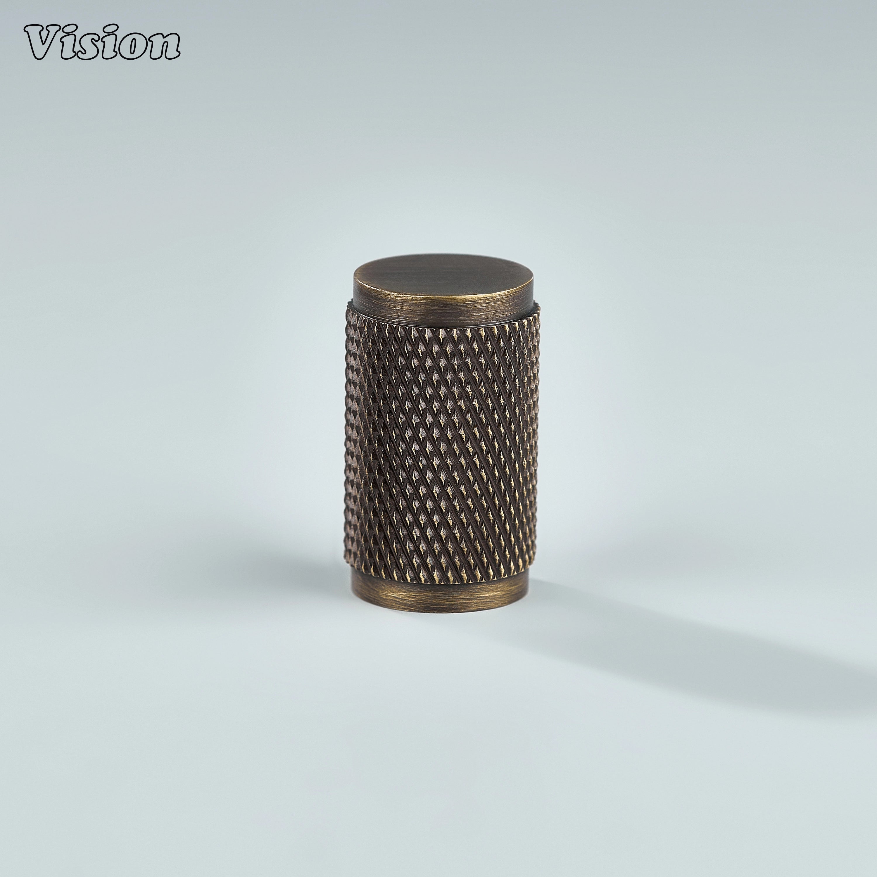 Meridian Antique Bronze cylinder knob for cabinets