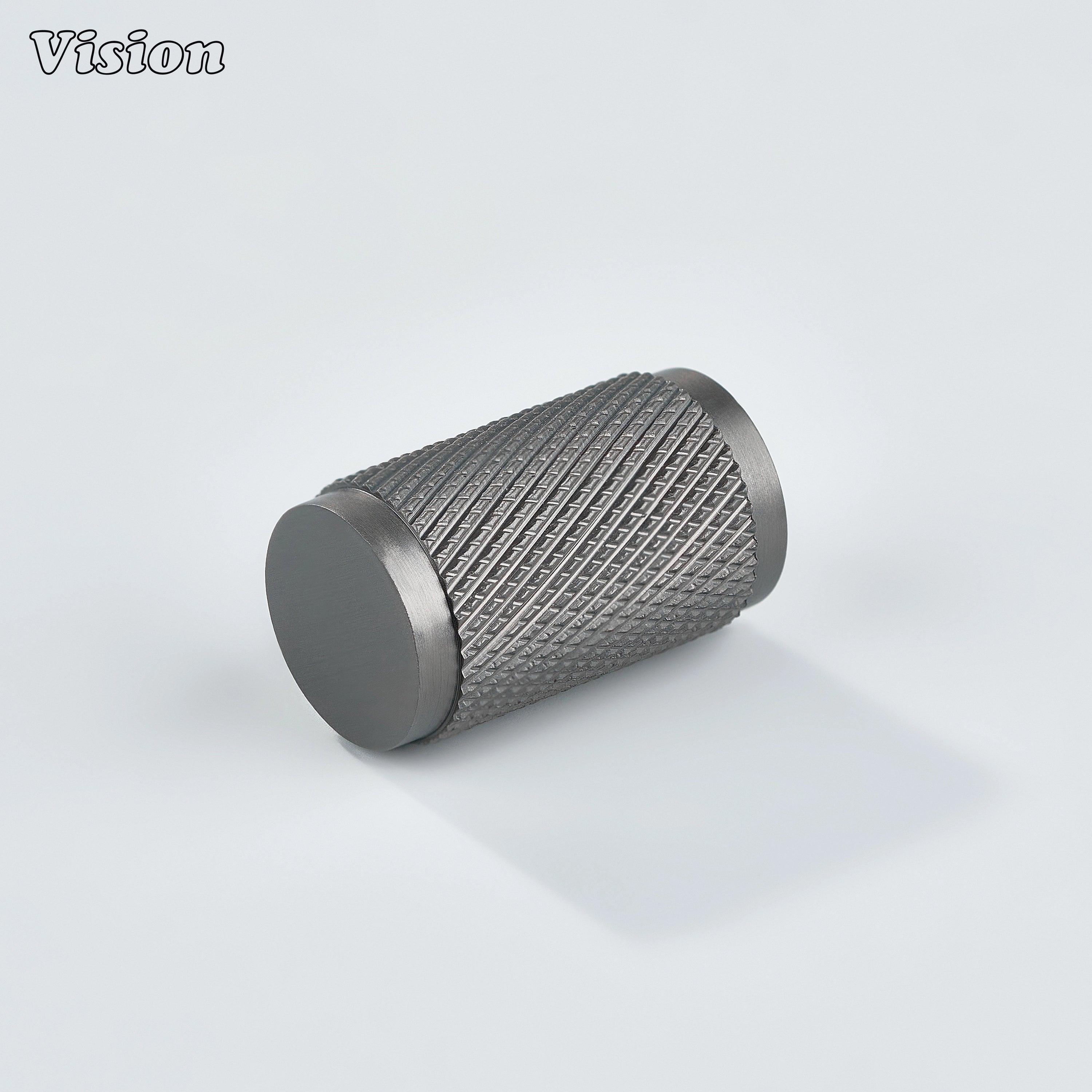 Meridian knurled cylinder knob in Gunmetal