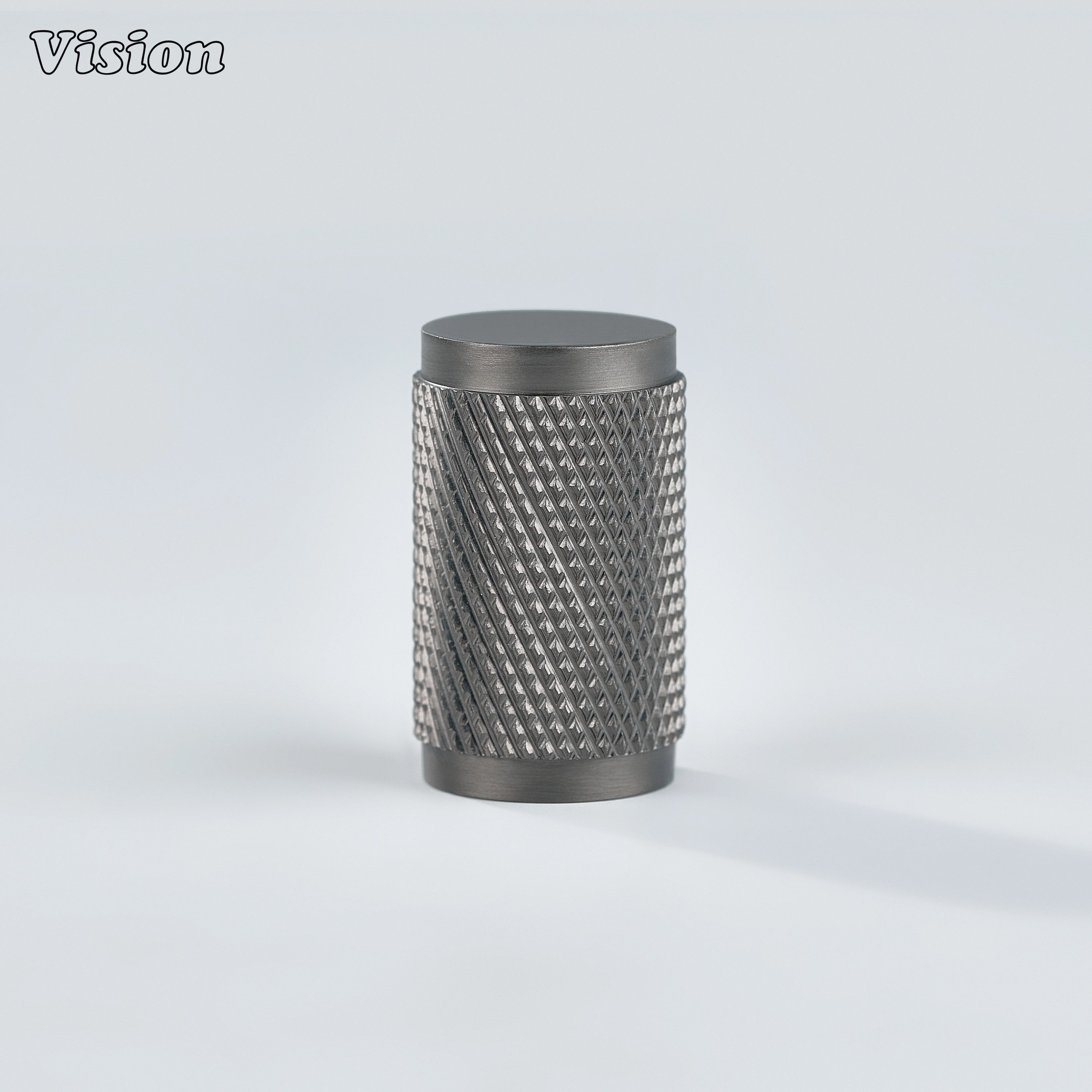 Meridian Gunmetal cylinder knob for cabinets