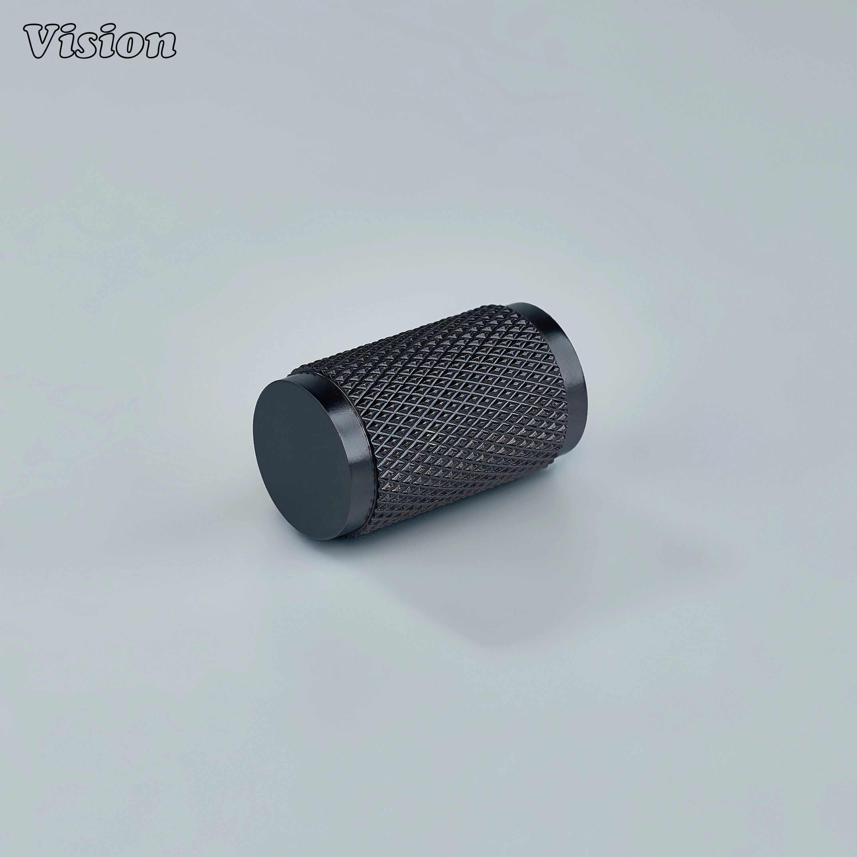 Meridian knurled cylinder knob in Oil Rubbed Bronze