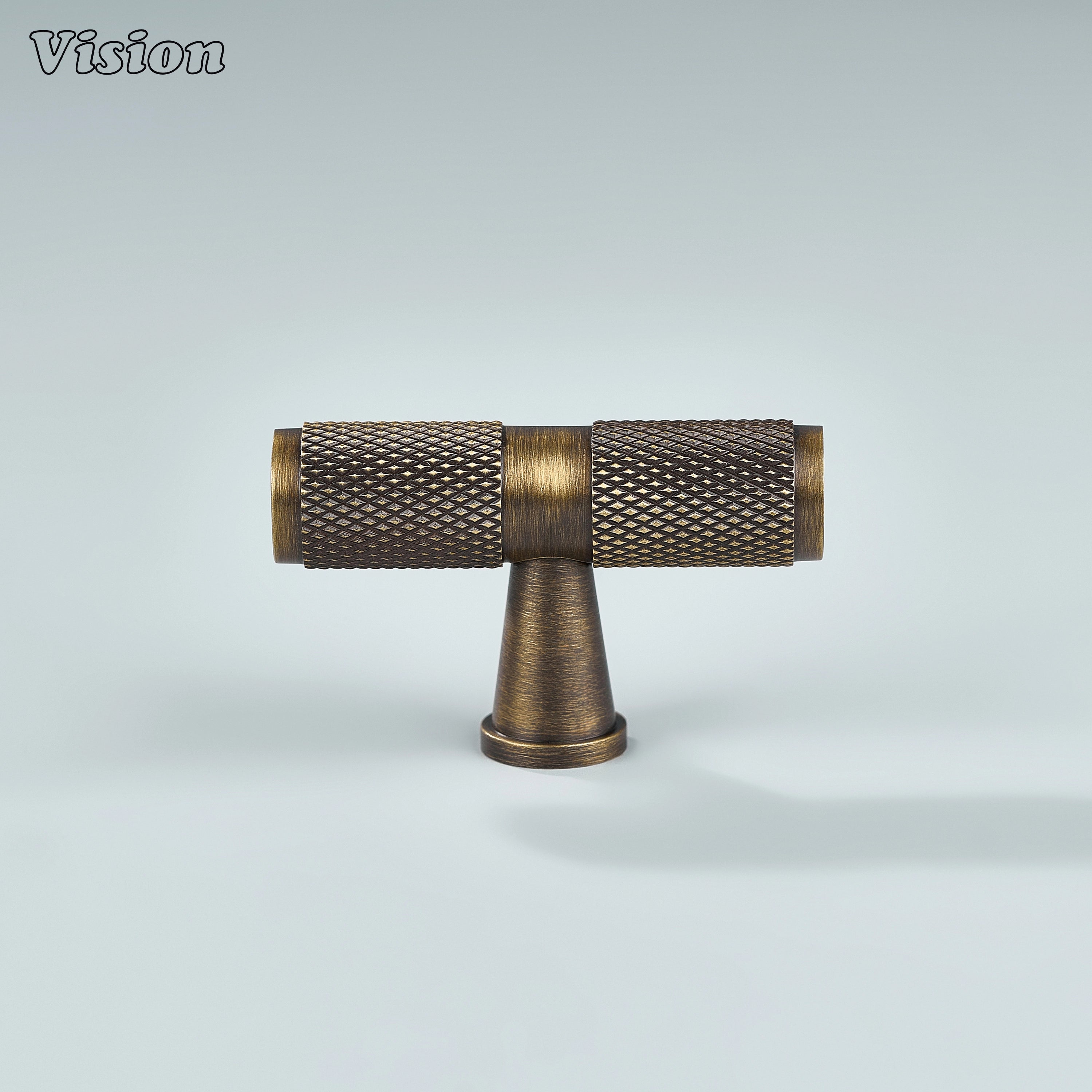 Textured Antique Bronze T-knob for drawers