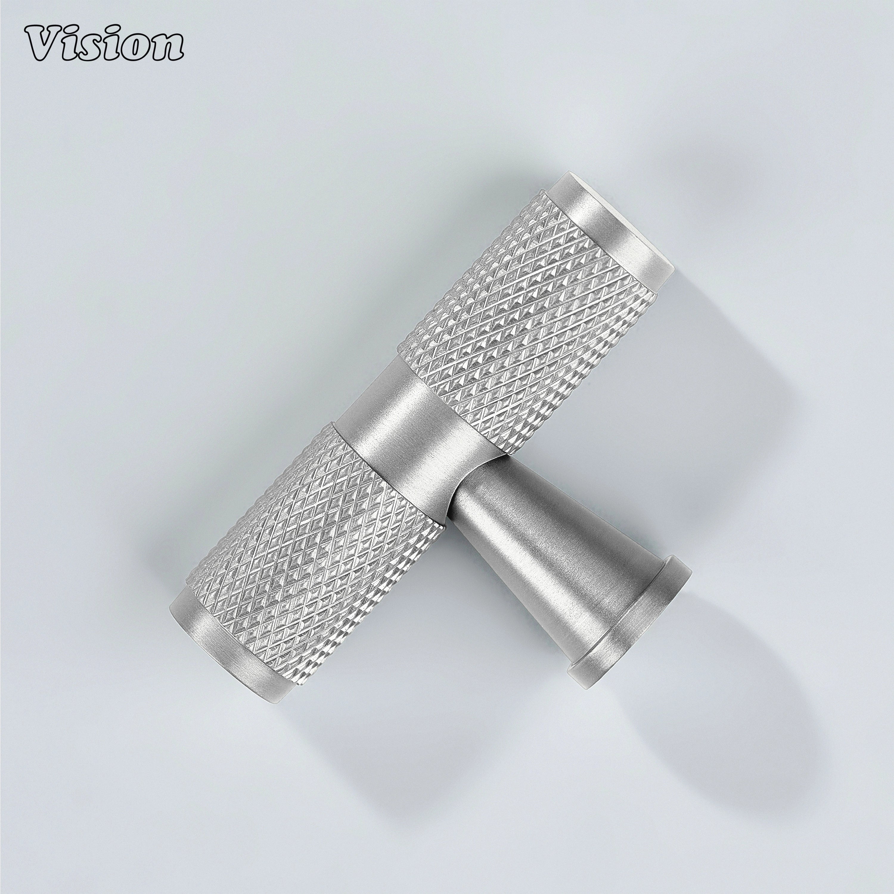 Sleek Silver knurled T-knob