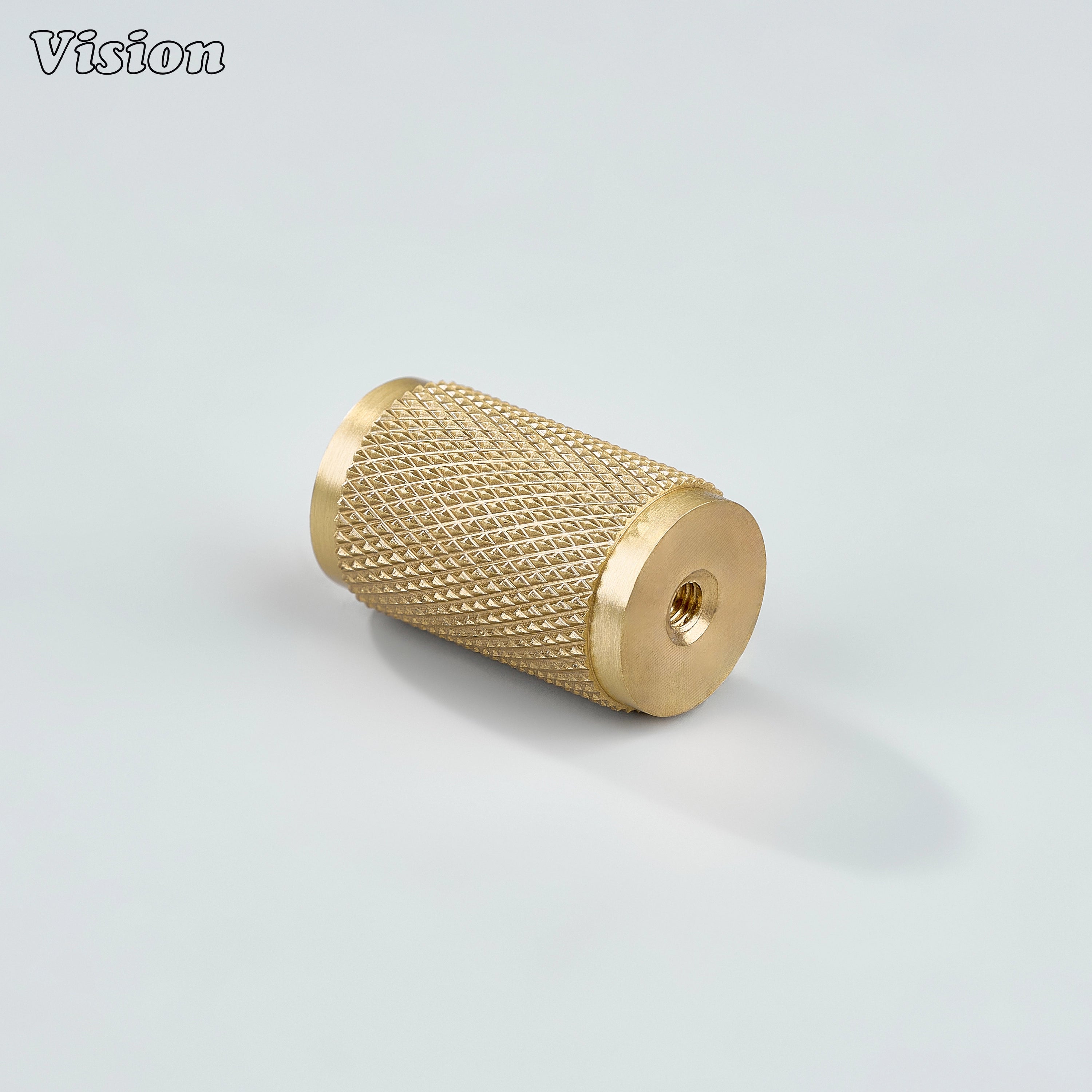 Meridian Gold cylinder knob for cabinets