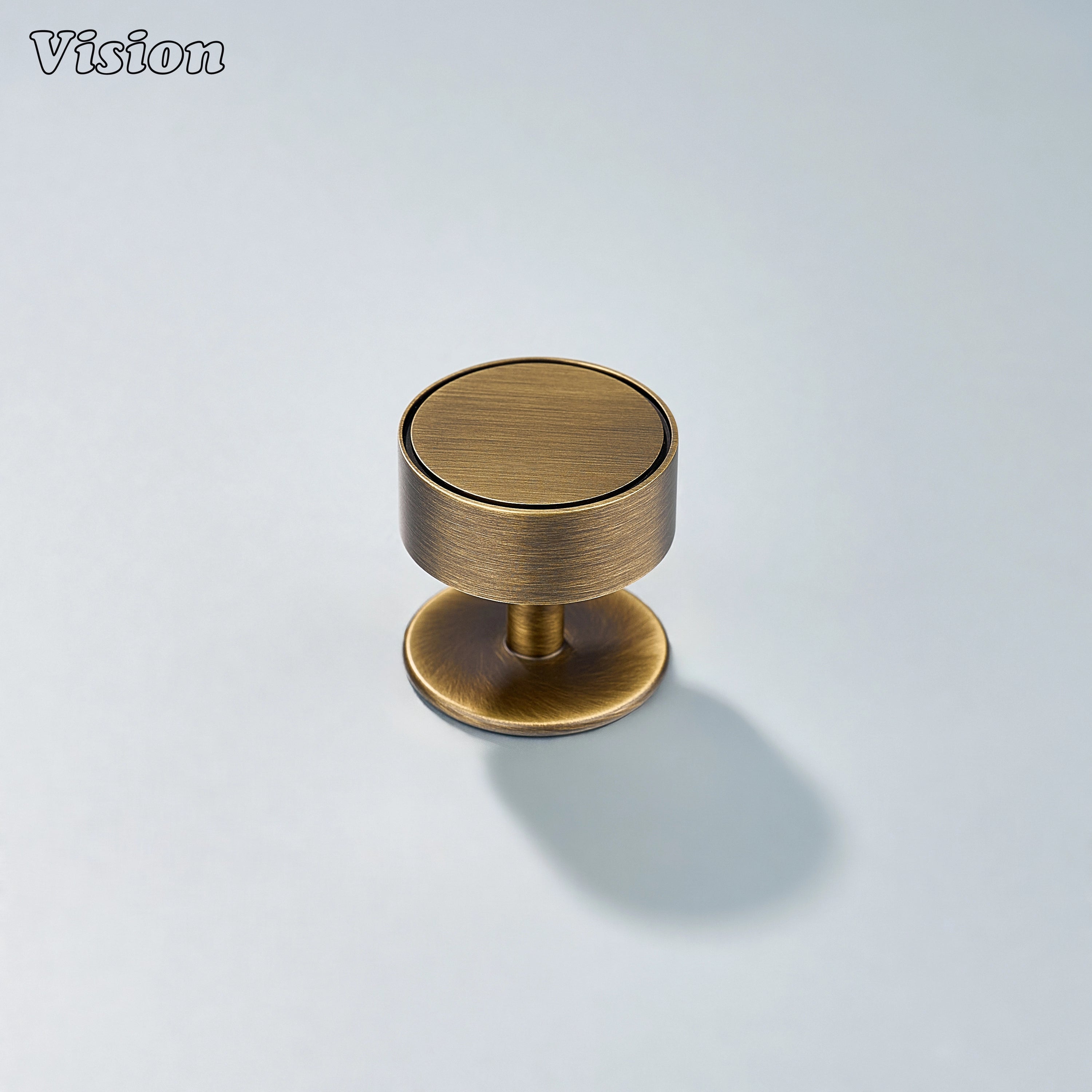 Plain Antique Bronze cabinet knob with circular profile for wardrobe cabinets