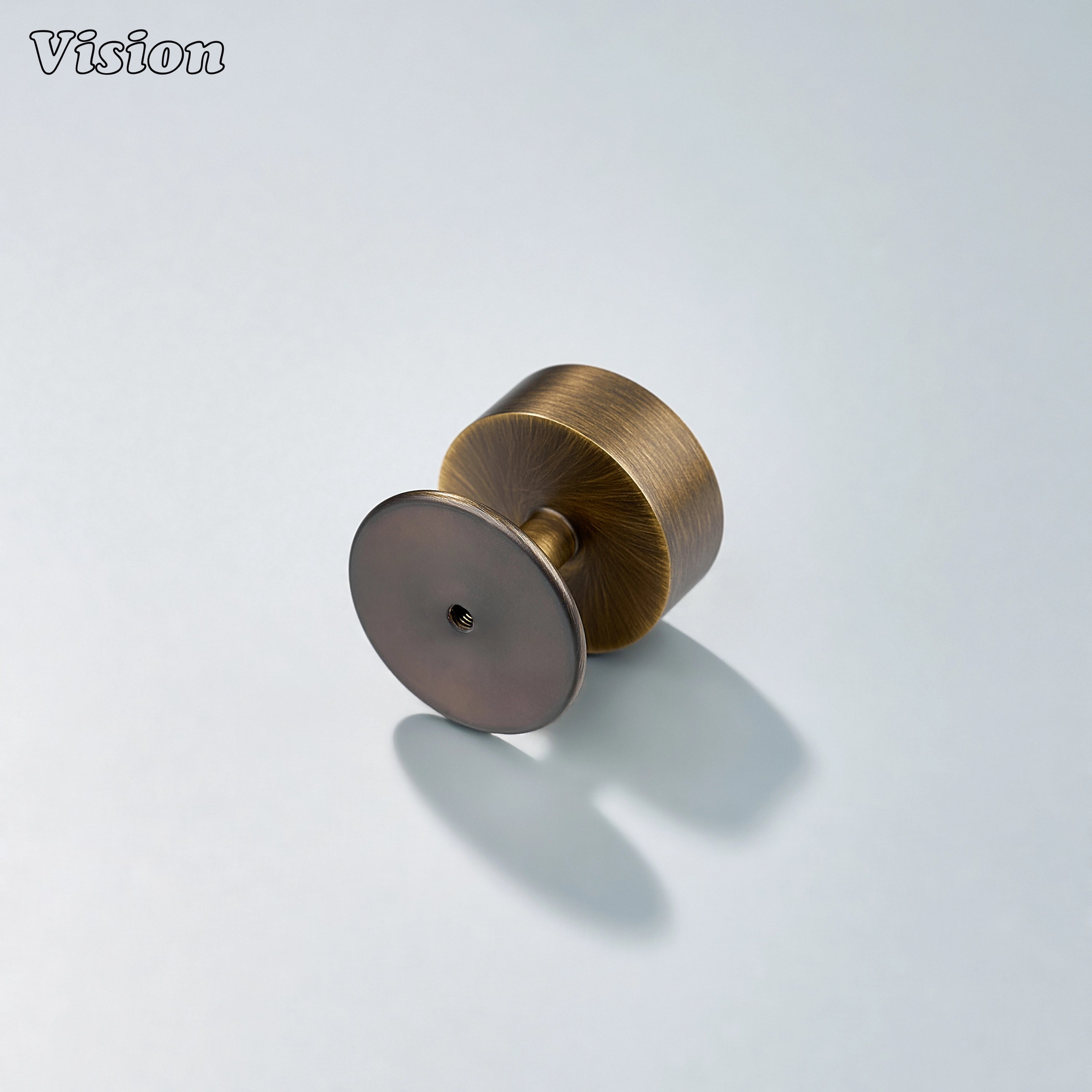 Solid brass Antique Bronze cabinet knob with wide base for cupboards
