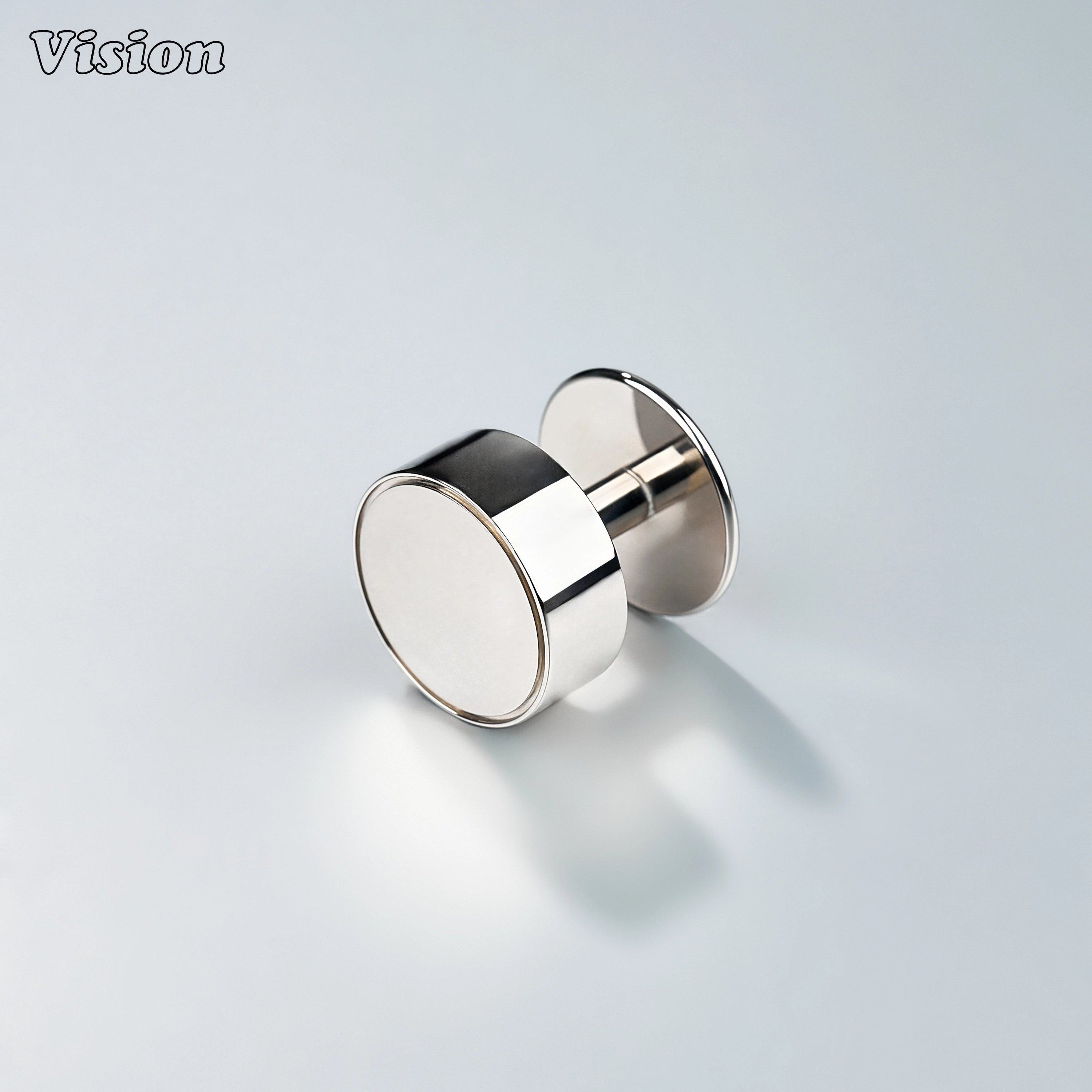 Polish Nickel round plain cabinet knob with round plate for kitchen cabinets