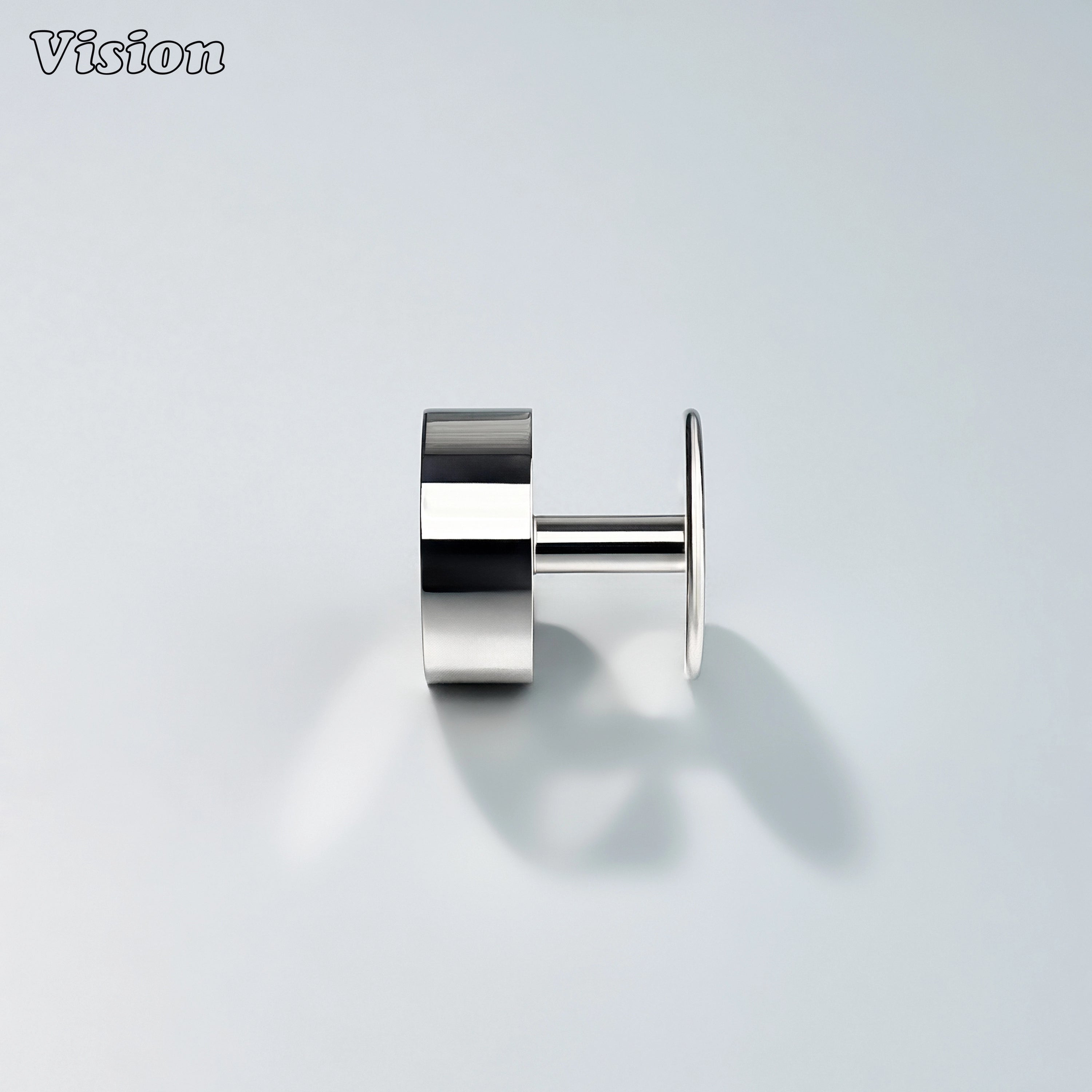 Smooth Polish Nickel cabinet knob with round plate for wardrobes