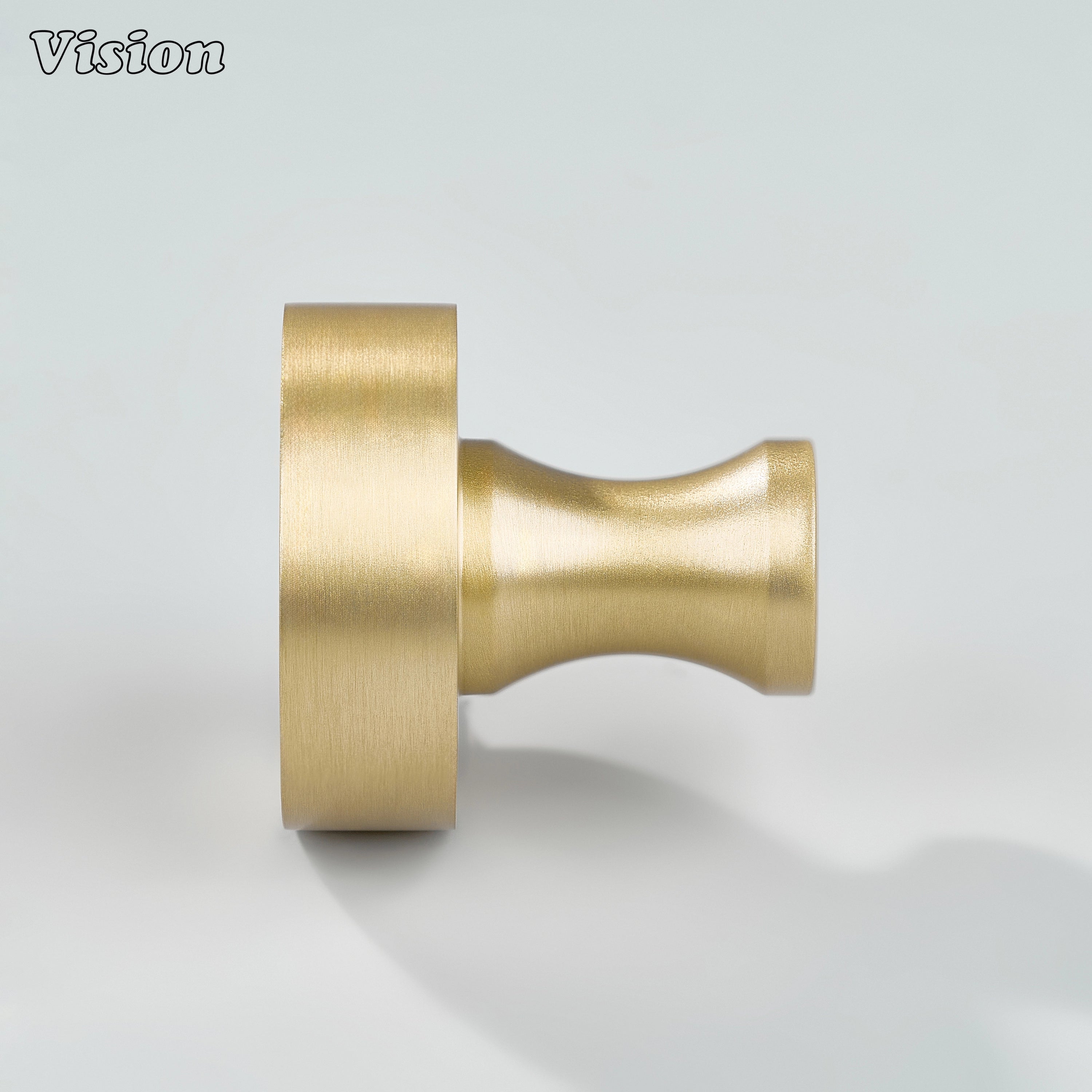 Gold brass round knob plain edge design for wardrobe cabinets and storage units