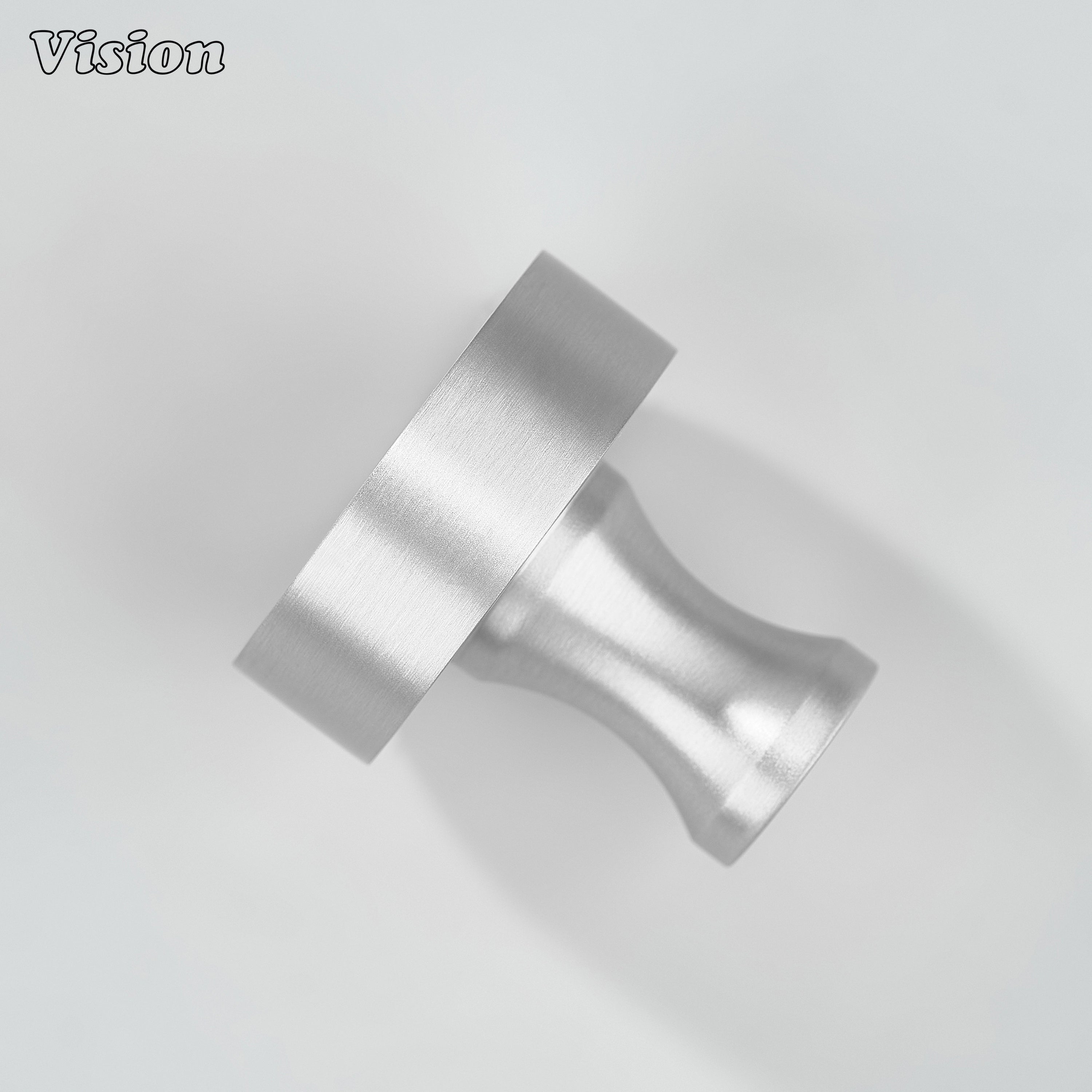 Silver premium round cabinet knob smooth edge for wardrobes