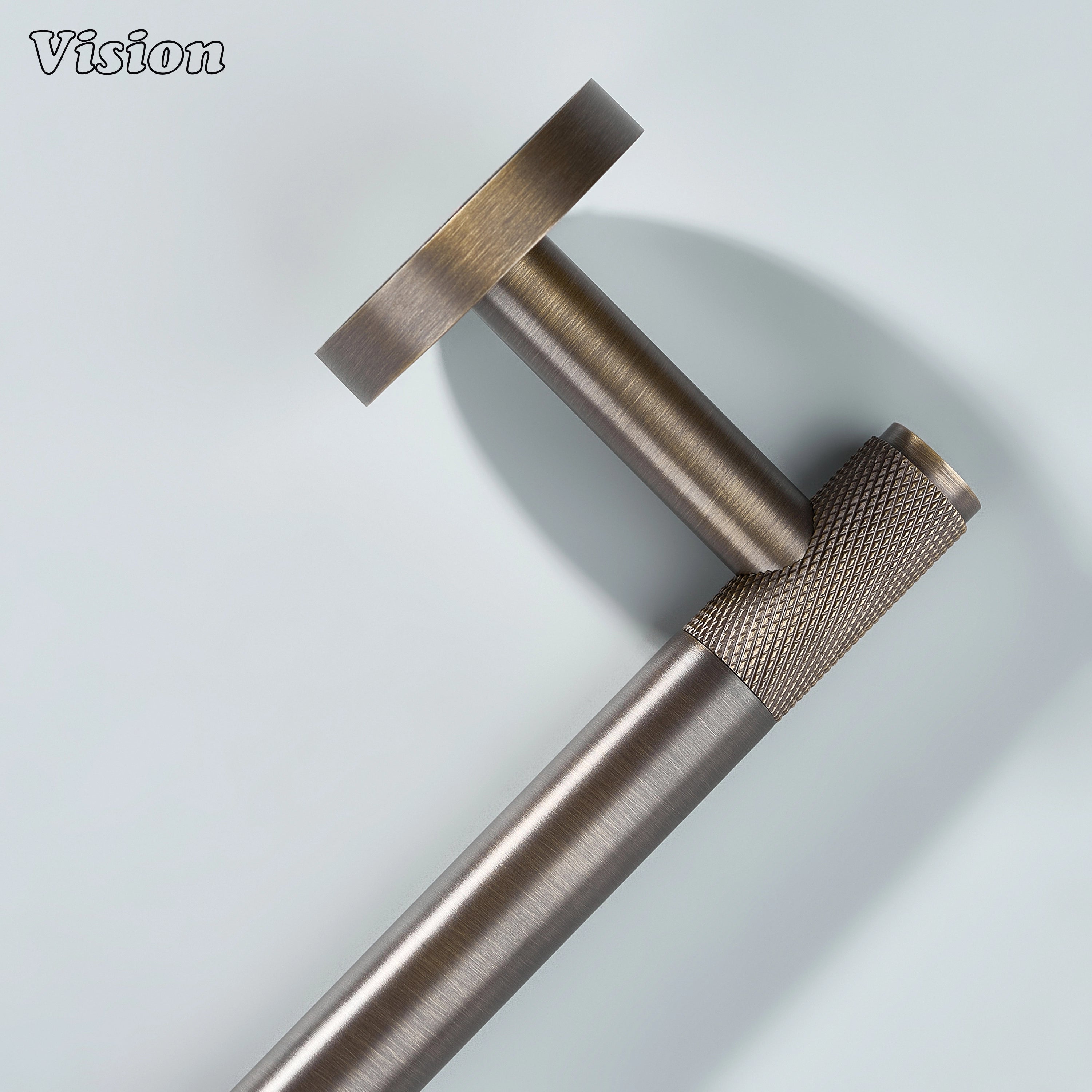 Antique Bronze knurled brass toilet paper holder for wall installation