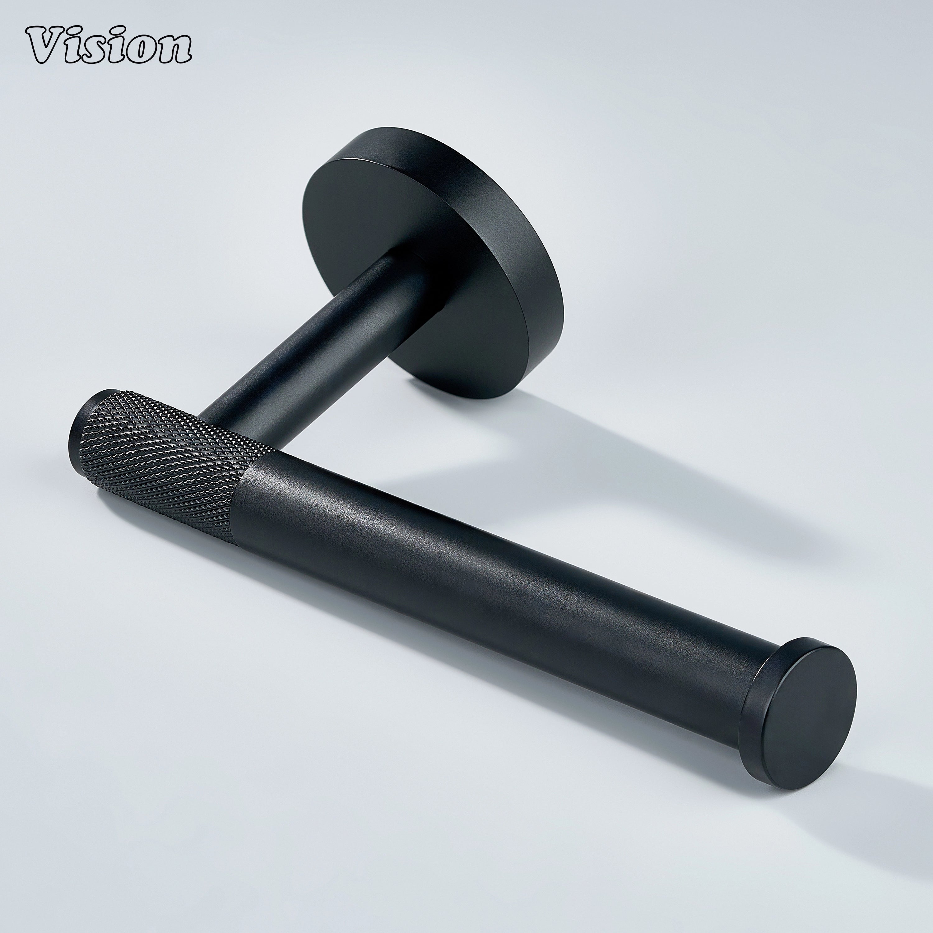 Modern black brass toilet paper holder for residential washrooms